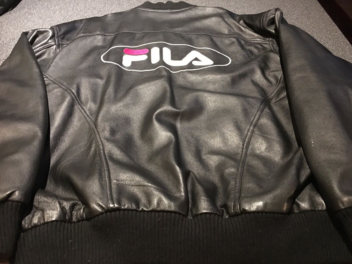 Fila × Vintage Vintage FILA Leather Jacket Size US XL / EU 56 / 4 - 1 Thumbnail