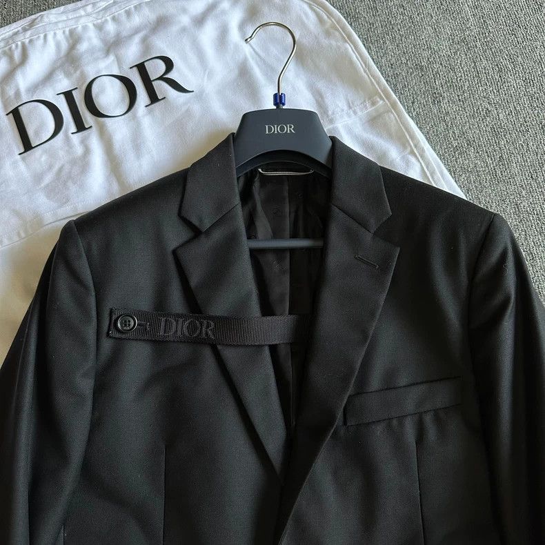 Dior Dior The latest black streamer strap logo suit 2504-Nextarr Size 44R - 2 Thumbnail