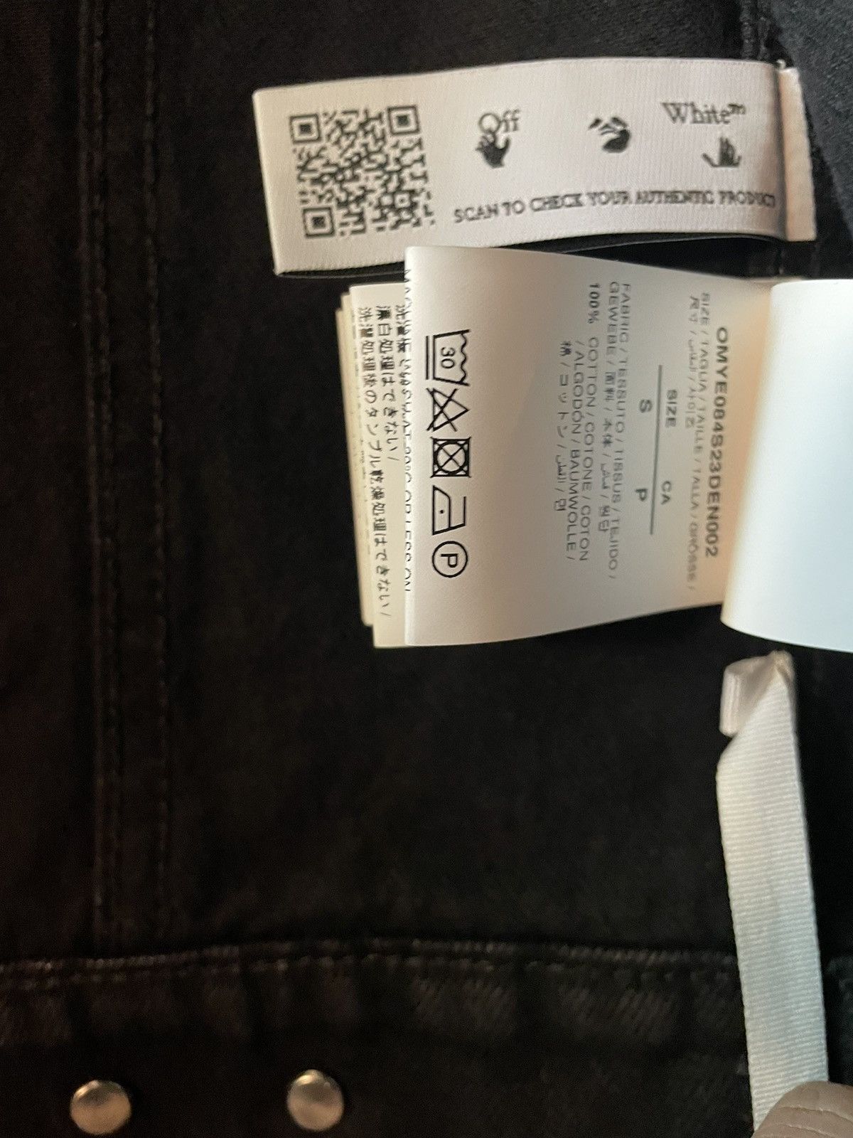 Off-White Off-White Varsity Patch Logo Black Denim Jean Jacket Size US S / EU 44-46 / 1 - 12 Thumbnail
