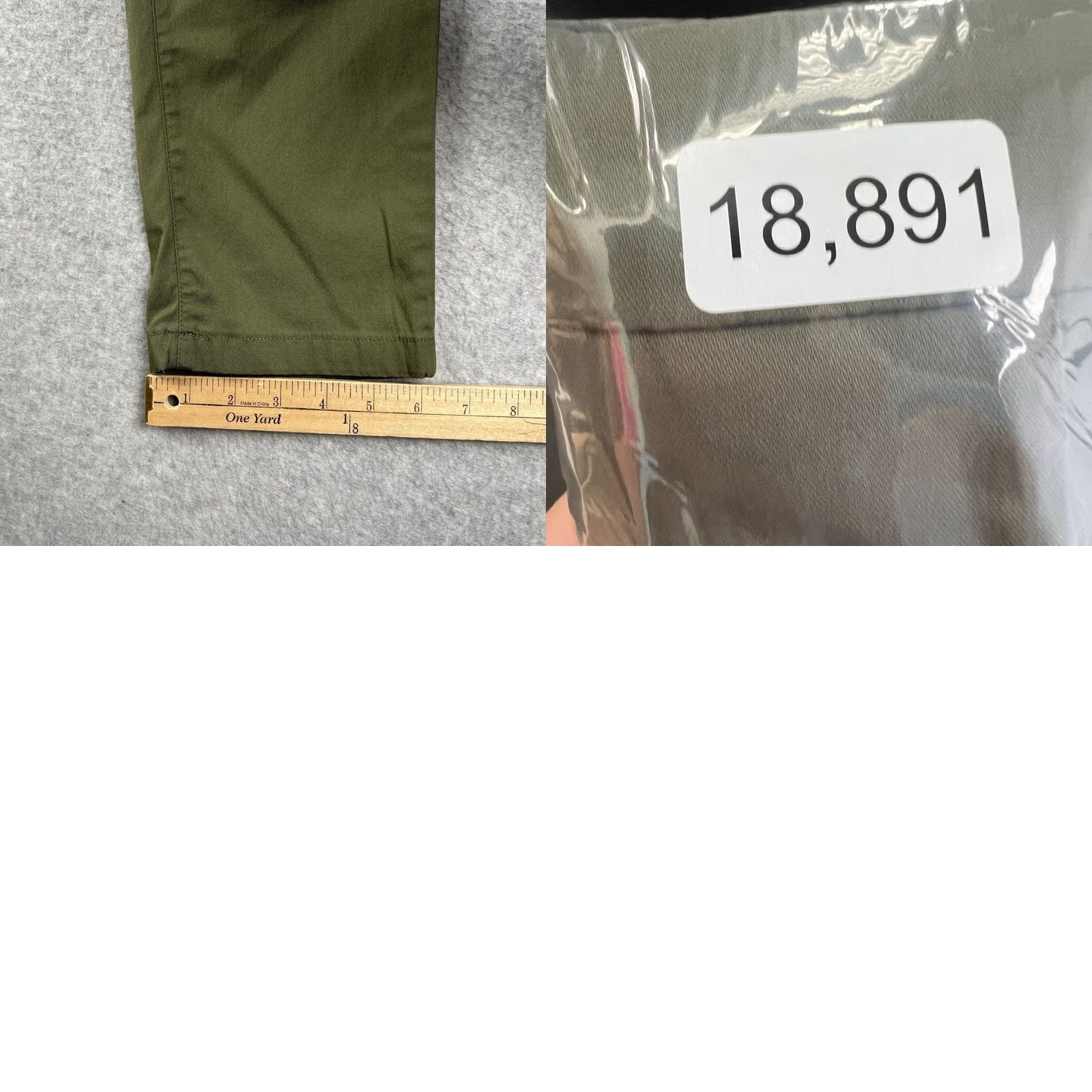 Vintage Birddogs Pants Mens Green Slim Fit Stretch Performance Lined Chino 32x34 Size US 32 / EU 48 - 8 Thumbnail