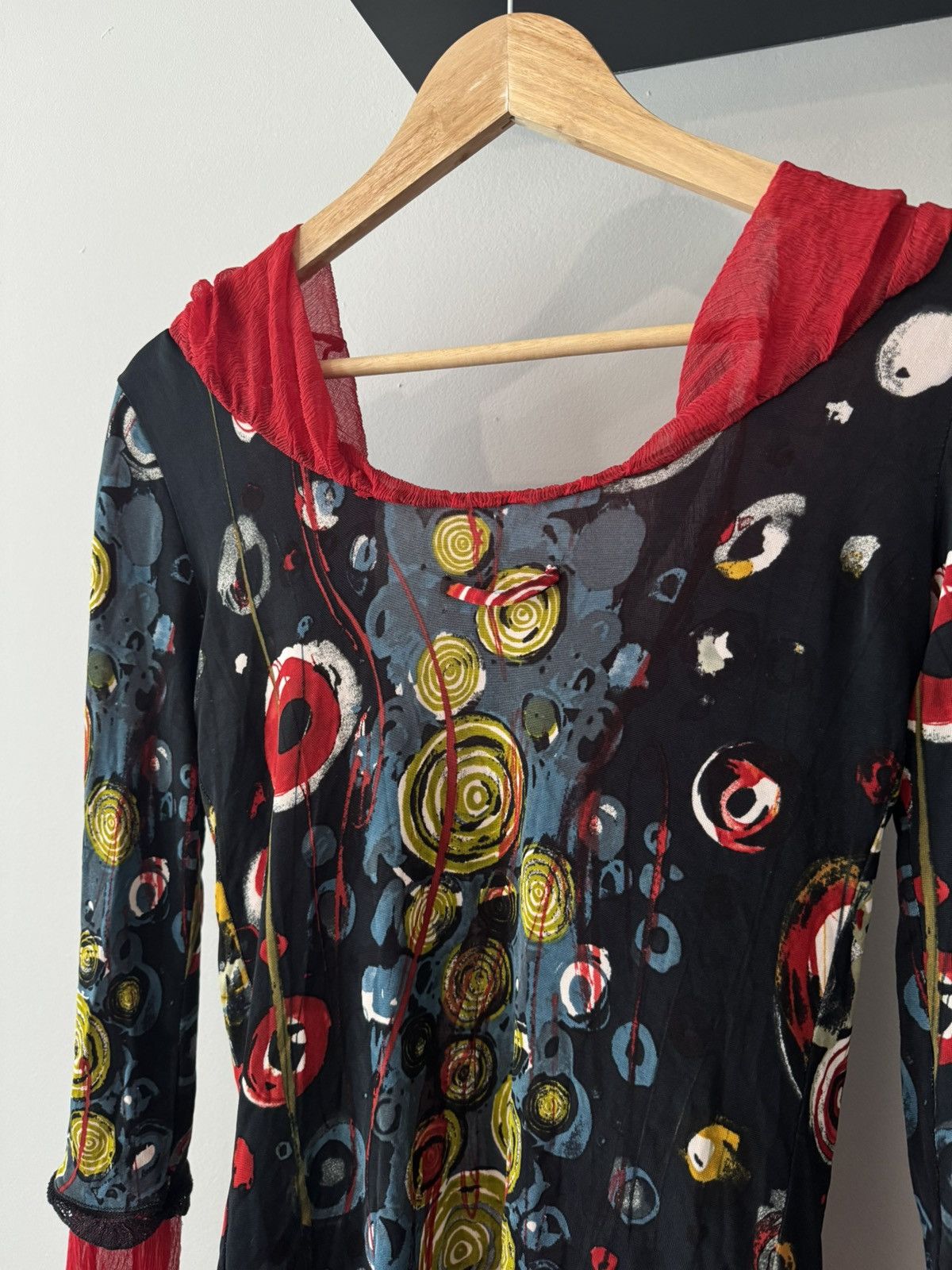 Jean Paul Gaultier Rare Vintage Jean Paul Gaultier Silk Dot Print Tie Blouse Size M / US 6-8 / IT 42-44 - 15 Thumbnail