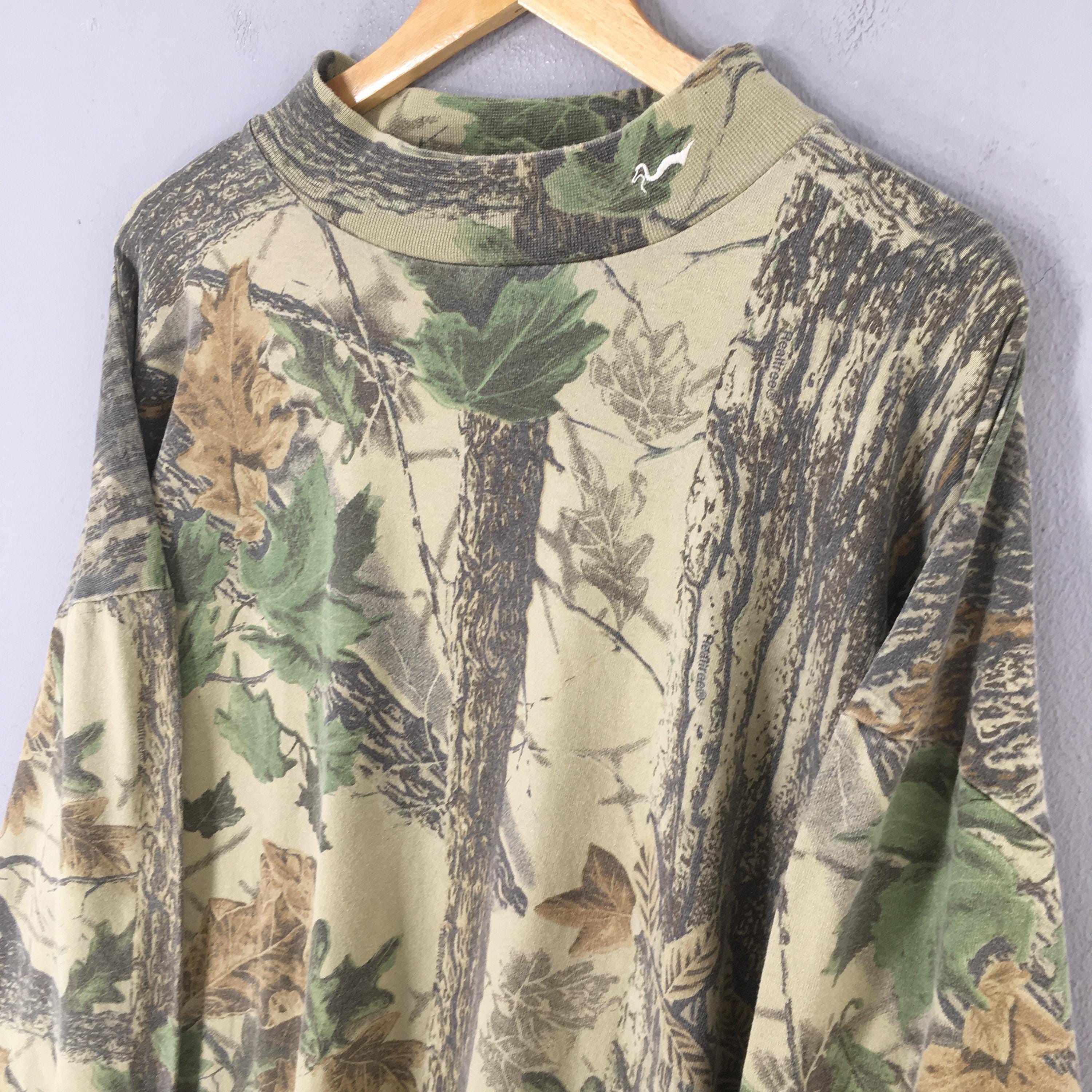 Mossy Oaks × Realtree Vintage 90s Duxbak Real Tree Camo Longsleeve Tshirt 3XLarge Size US XXL / EU 58 / 5 - 3 Thumbnail