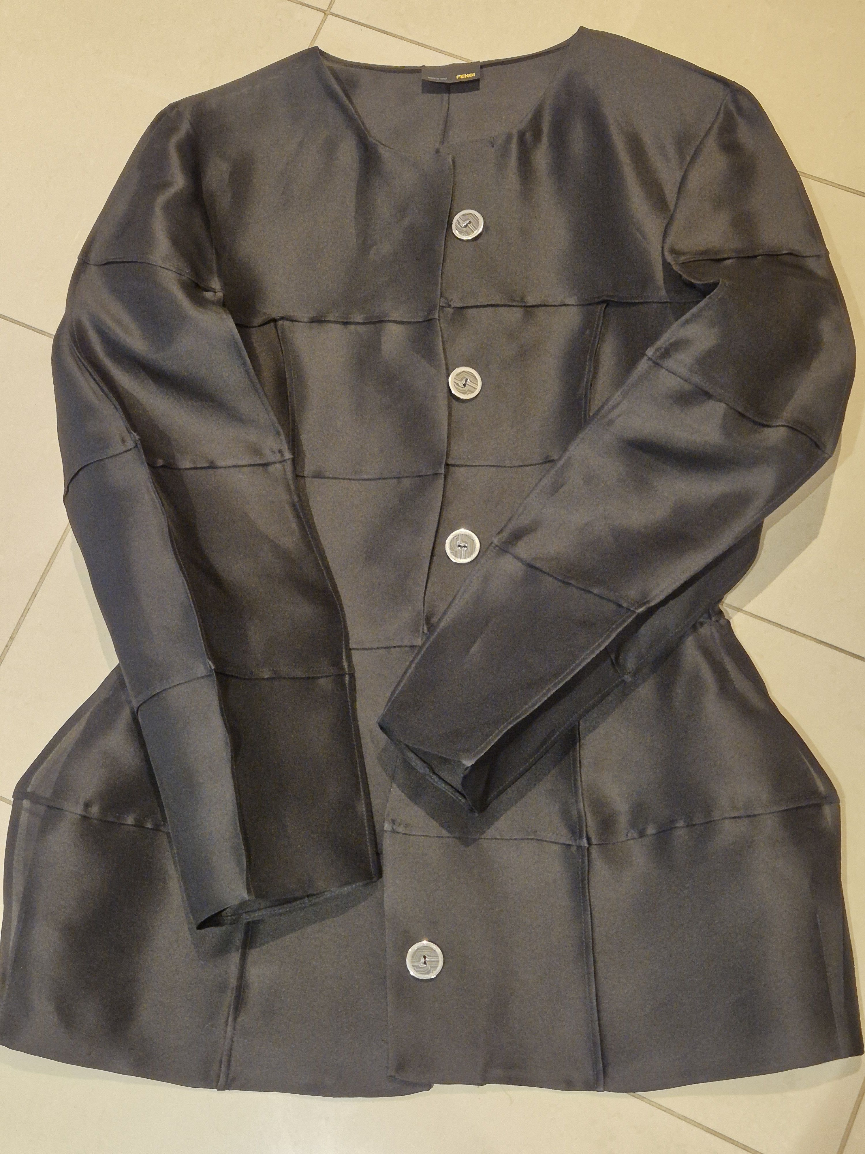 Fendi Fendi black silk organza jacket Size S / US 4 / IT 40 - 6 Thumbnail