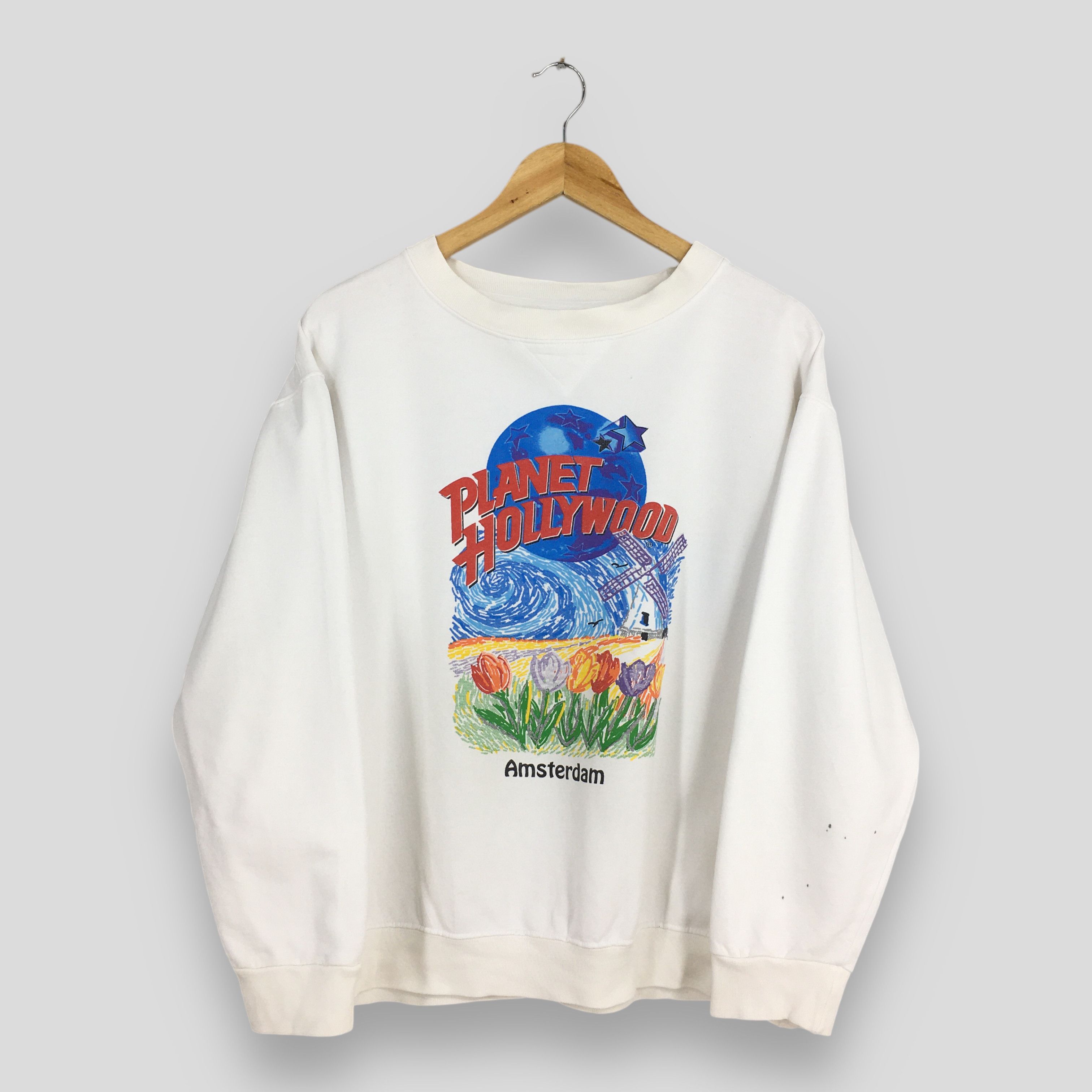 Hard Rock Cafe × Planet Hollywood × Vintage Vintage 90's Planet Hollywood Amsterdam Sweatshirt Medium Size US M / EU 48-50 / 2 - 1 Thumbnail