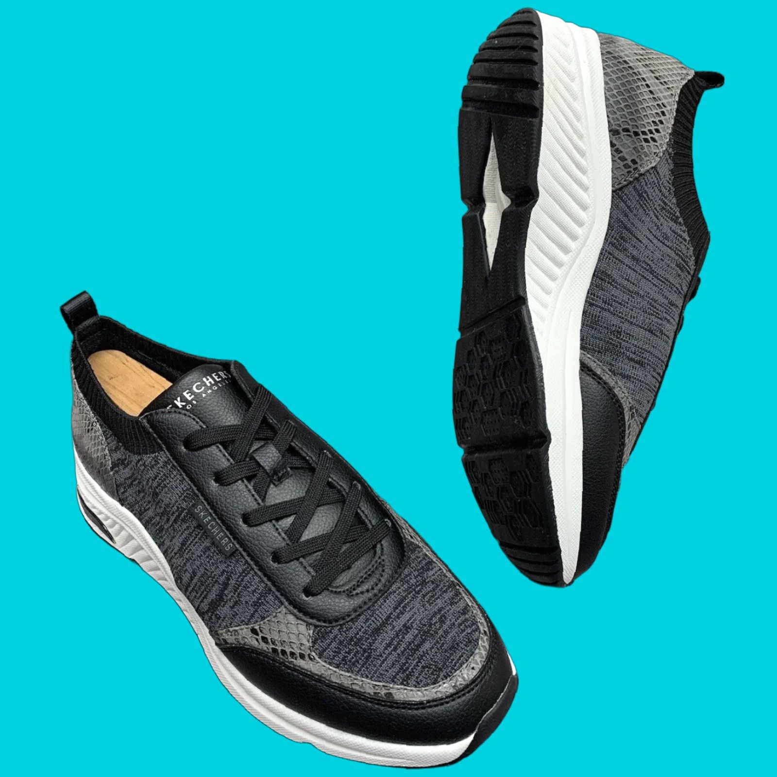 Skechers Arch Fit Sneakers Women's Us 10 Black Casual Athletic Walking Shoes