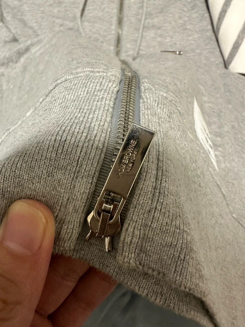 Thom Browne Thom Browne Classic four-striped gray hooded jacket 2503-Ne Size US S / EU 44-46 / 1 - 5 Thumbnail