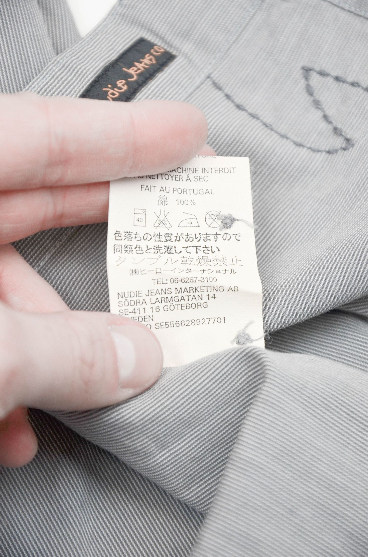 Nudie Jeans Nudie Jeans Grey Fine Stripe Cotton Shirt - Size L Size US L / EU 52-54 / 3 - 11 Thumbnail