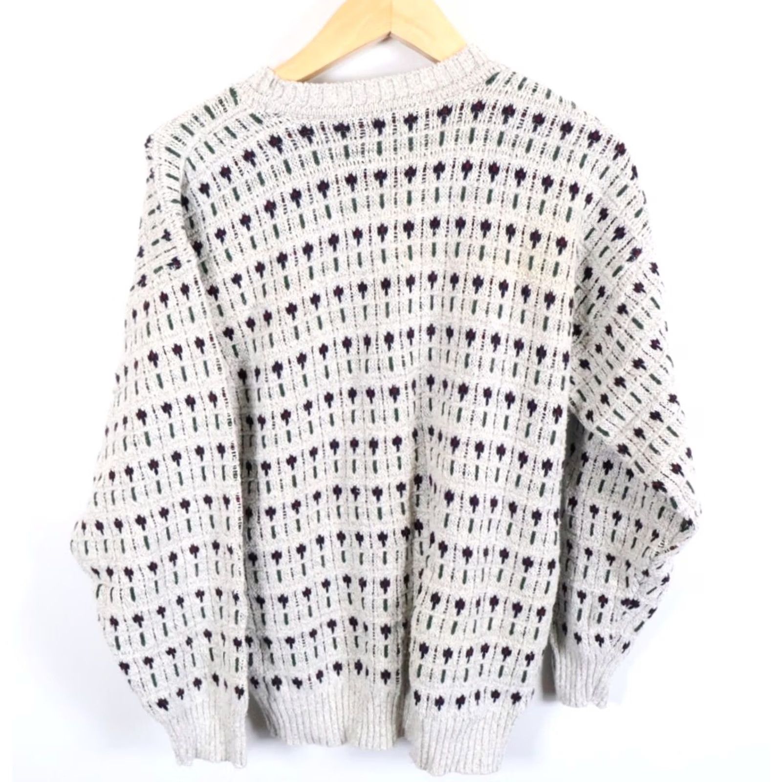 Vintage VINTAGE Towncraft Sweater Men’s Medium Gray Geometric Pattern Textured Knit Size US M / EU 48-50 / 2 - 2 Thumbnail