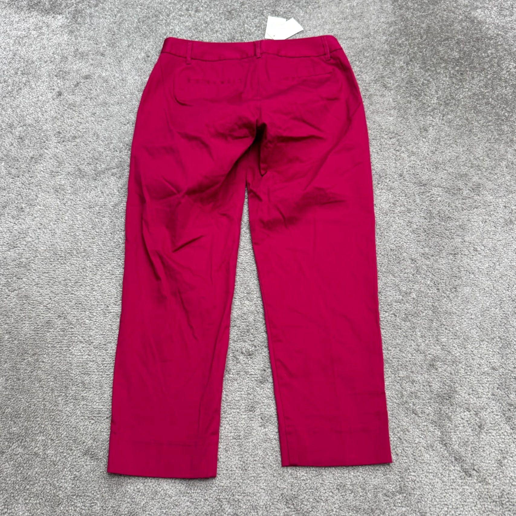 J.Crew VINTAGE? No — J.CREW Pink Cropped Tapered Leg Pants Womens 0P Petite Twill Cotton Cropped Pants, 23 in Inseam, 7? Wait. Size 25" / US 0 / IT 36 - 2 Thumbnail