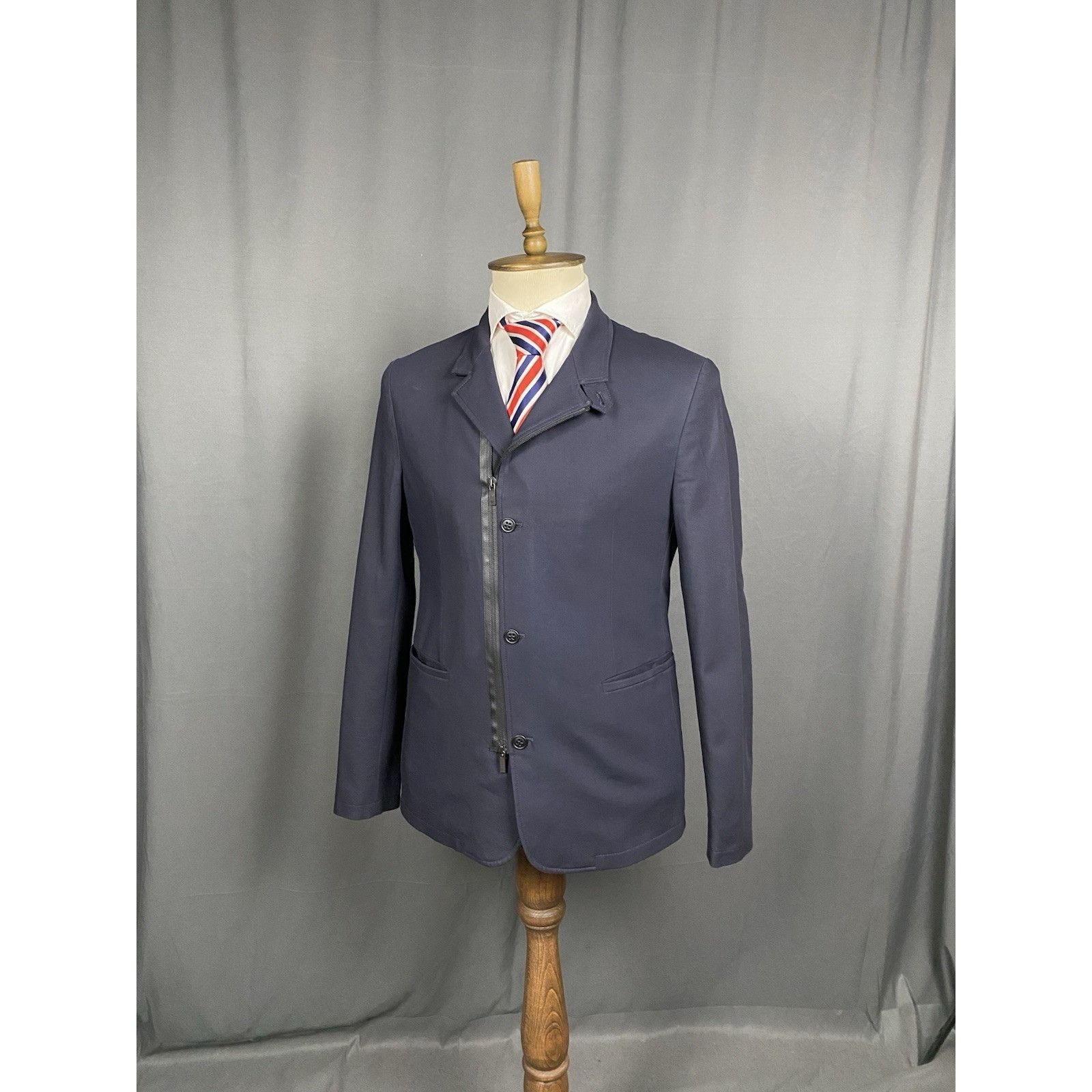 Emporio Armani Emporio Armani Johnny Men's Blue Zip Sportcoat Jacket Size 5 Size US M / EU 48-50 / 2 - 2 Thumbnail