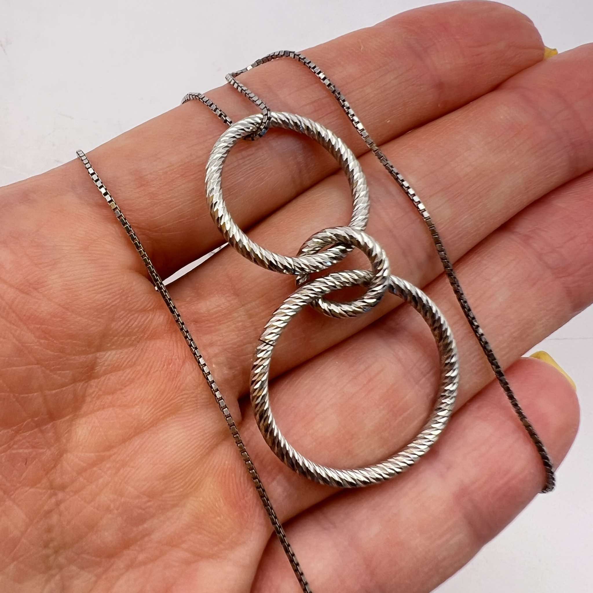 Sterling Silver Vintage Jewelry Sterling Silver 925 Necklace Chain Pendant Size ONE SIZE - 2 Thumbnail