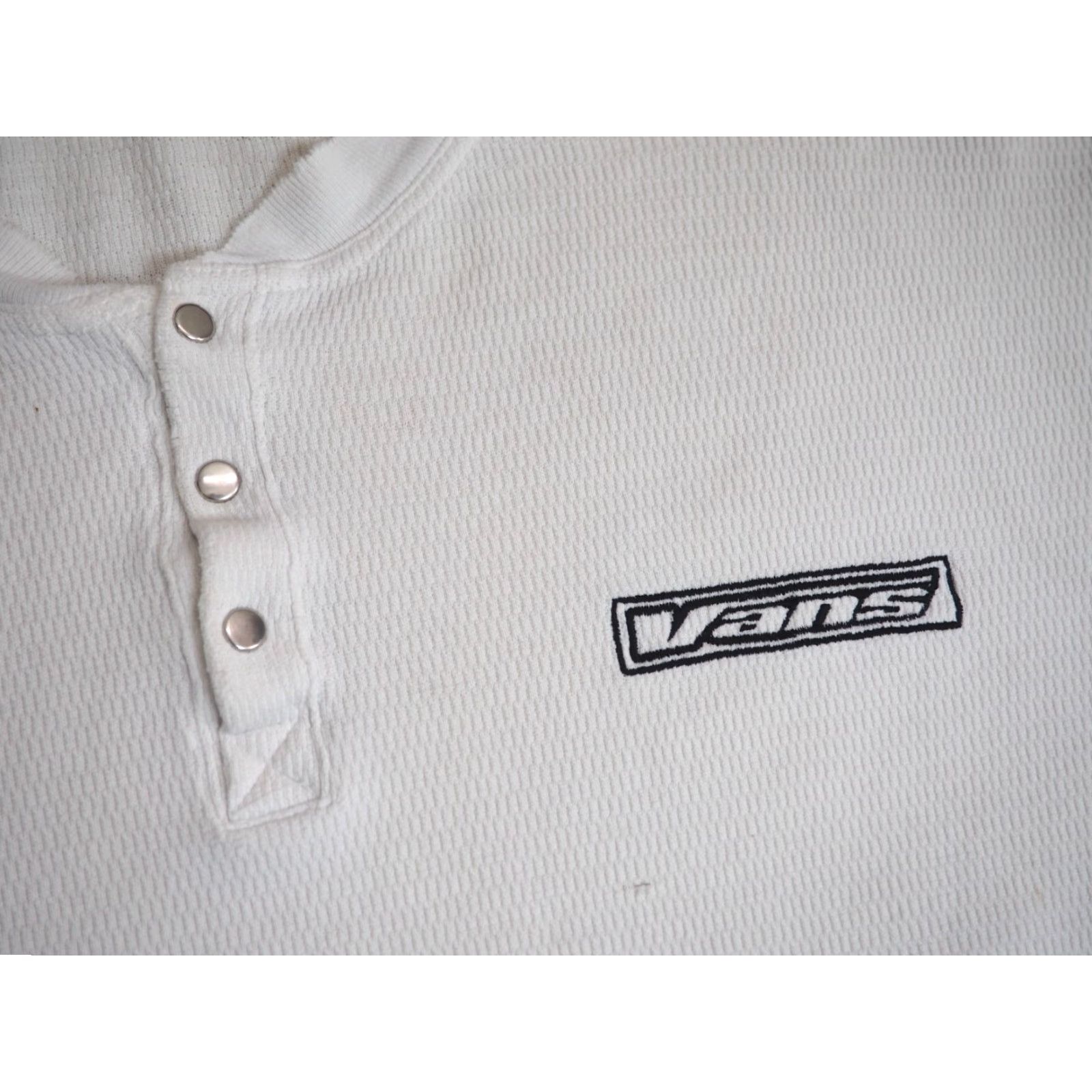 Vans VINTAGE Vans Grunge Distress 90s White Thermal L/S Henley Shirt 2XL Men Size US XXL / EU 58 / 5 - 4 Thumbnail