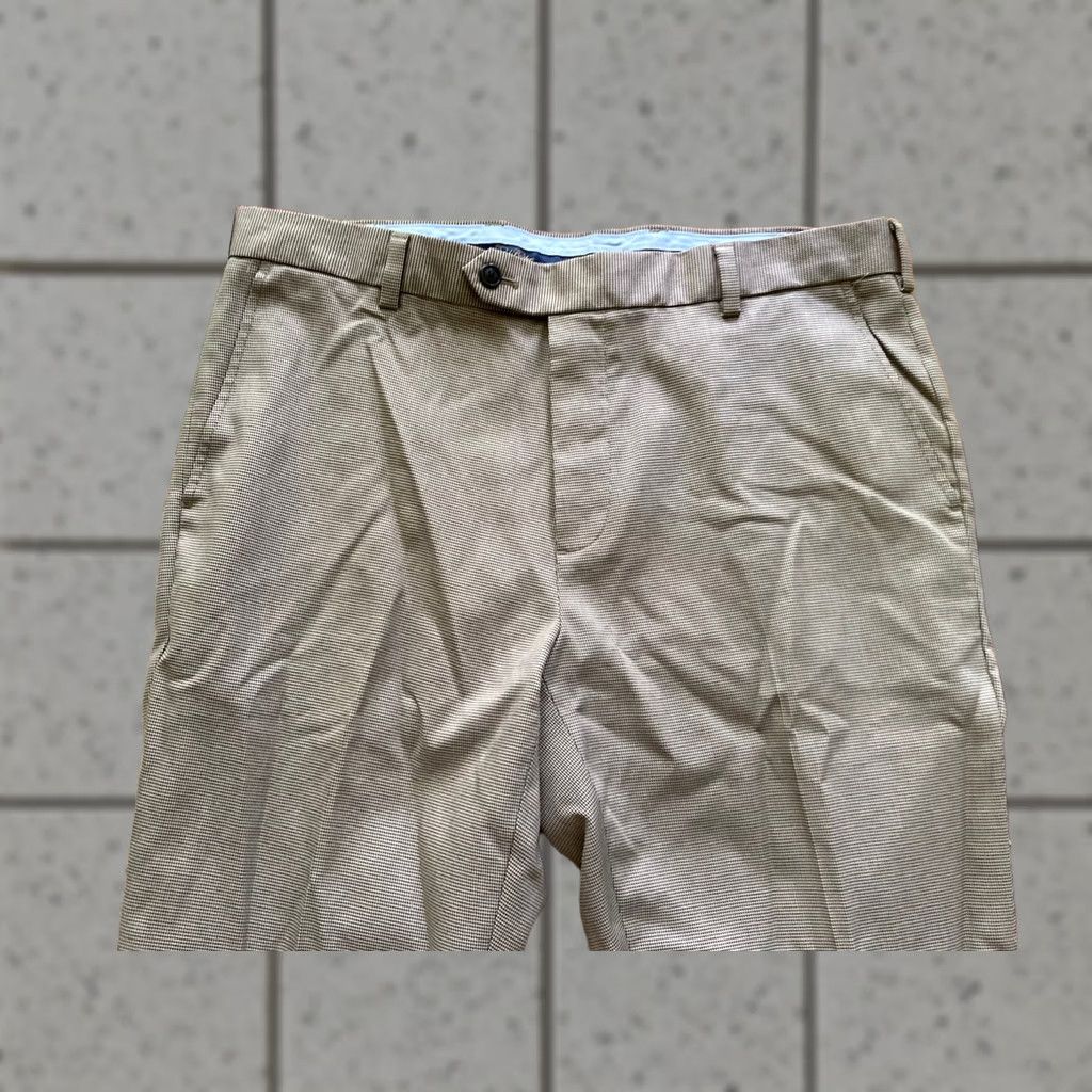 Brooks Brothers Brooks Brothers Pants Mens 35x32 Houndstooth Beige Cotton Dress Pants City Office Career Smart Casual Pockets Zip Regular Inseam 32 Mens Size US 35 - 1 Thumbnail
