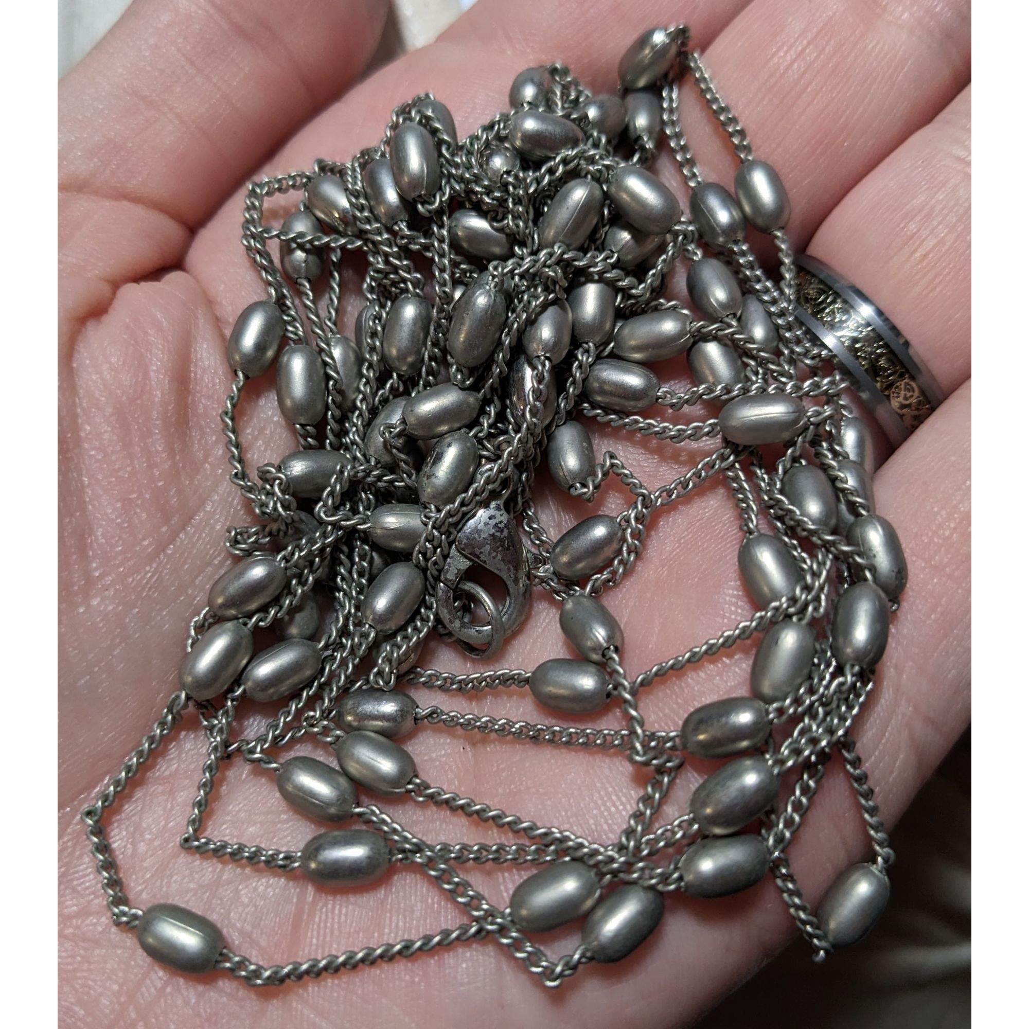 Other Modern Elegant Silver Multilayer Beaded Station Necklace Size ONE SIZE - 9 Thumbnail