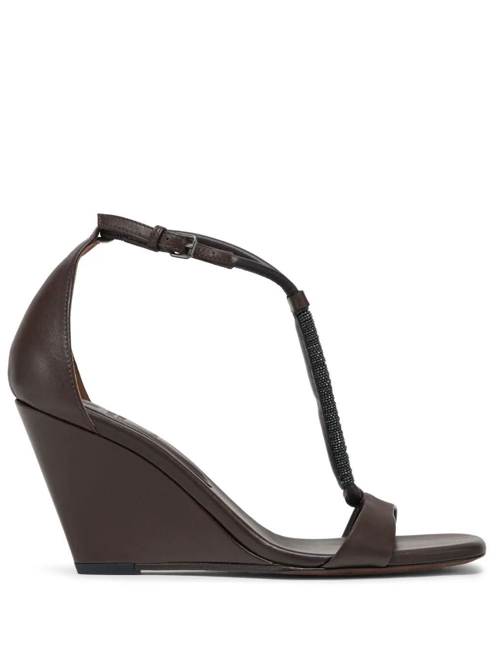 Brunello Cucinelli o1w1db10825 Pair Of Sandals With Heels in Dark Brown Size US 6 / IT 36 - 2 Thumbnail