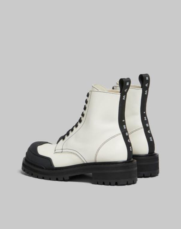 Marni o1w1db11225 Dada Combat Boots in White/Black Size US 9 / IT 39 - 3 Thumbnail