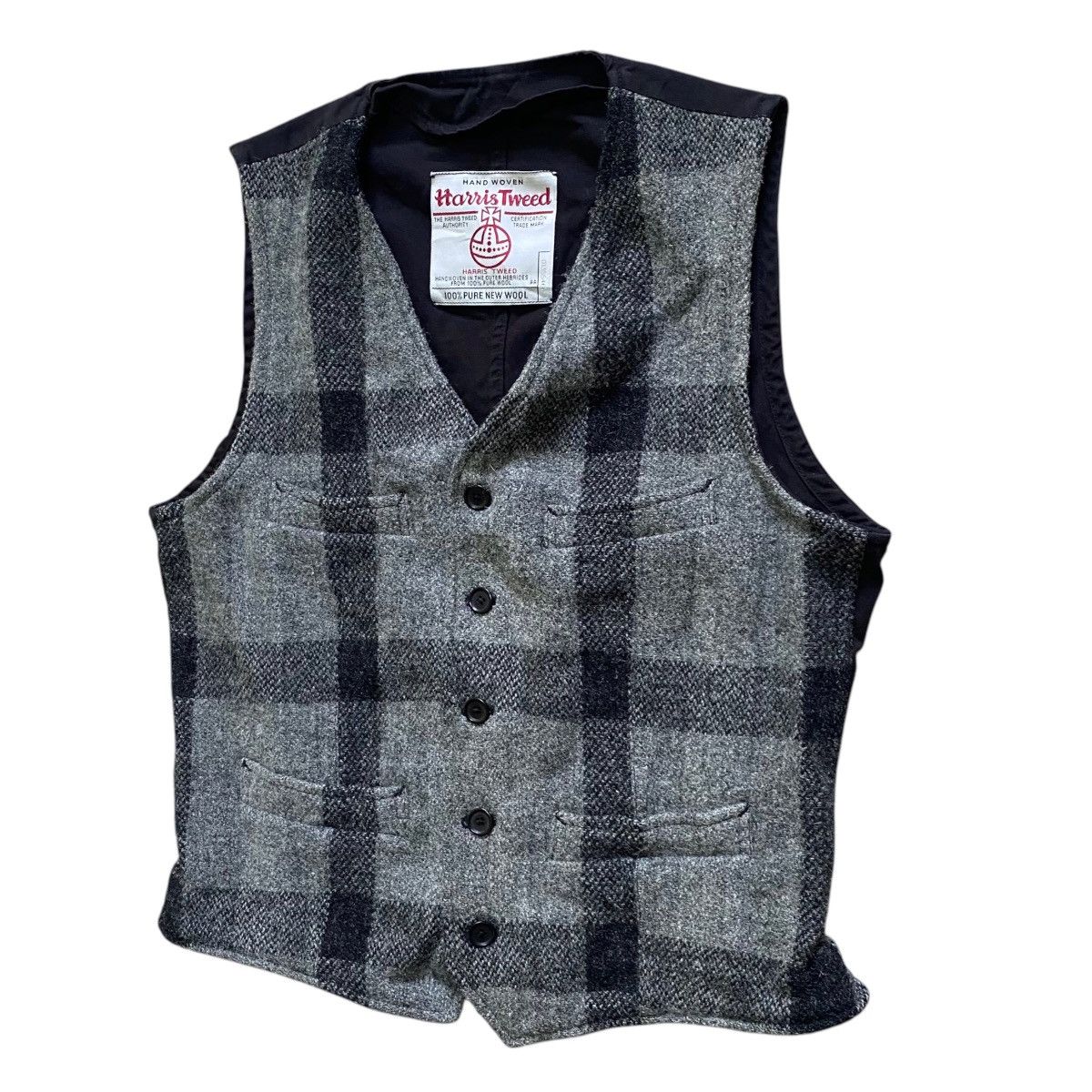 Harris Tweed × Japanese Brand × Vintage 💥HARRIS TWEED MALE & Co STYLE BUTTONS VEST Size US M / EU 48-50 / 2 - 2 Thumbnail