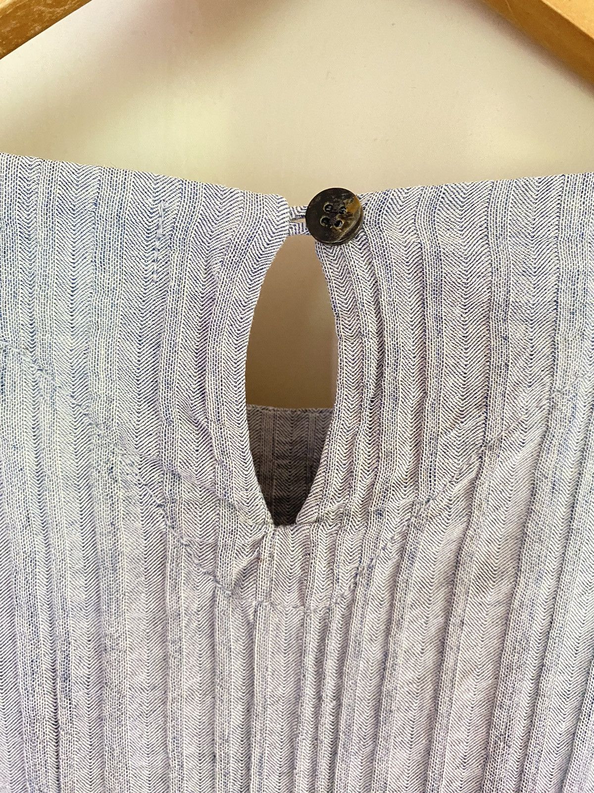 Issey Miyake Plantation Gray Pleated Blouse Size M / US 6-8 / IT 42-44 - 12 Thumbnail
