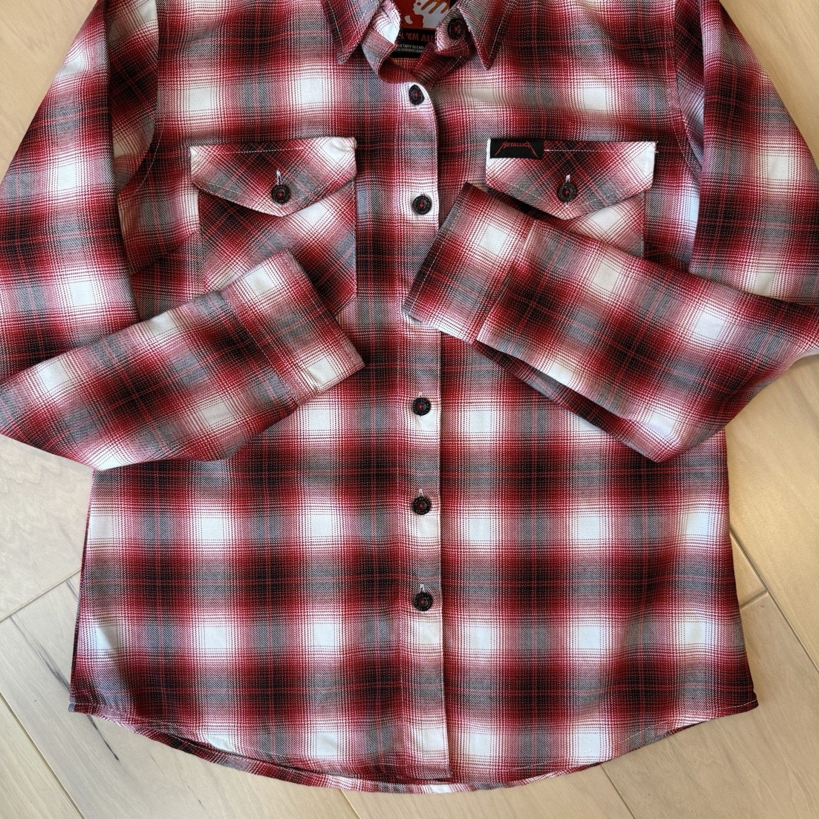 Dixxon Dixxon Flannel Company Shirt Women's M Red Metallica Size M / US 6-8 / IT 42-44 - 6 Thumbnail