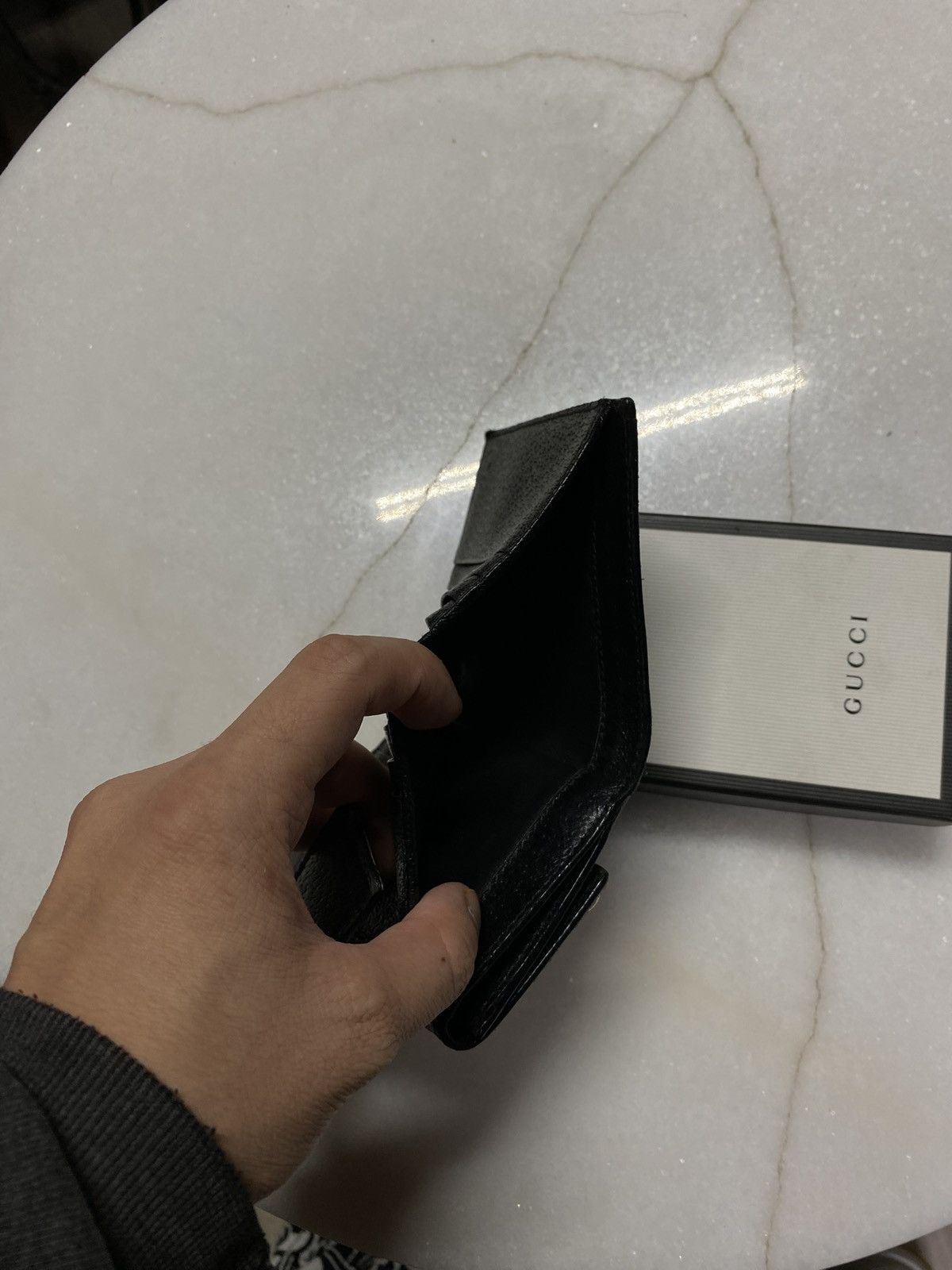 Gucci Gucci GG Monogram Black Wallet Leather Canvas Cardholder Size ONE SIZE - 10 Thumbnail