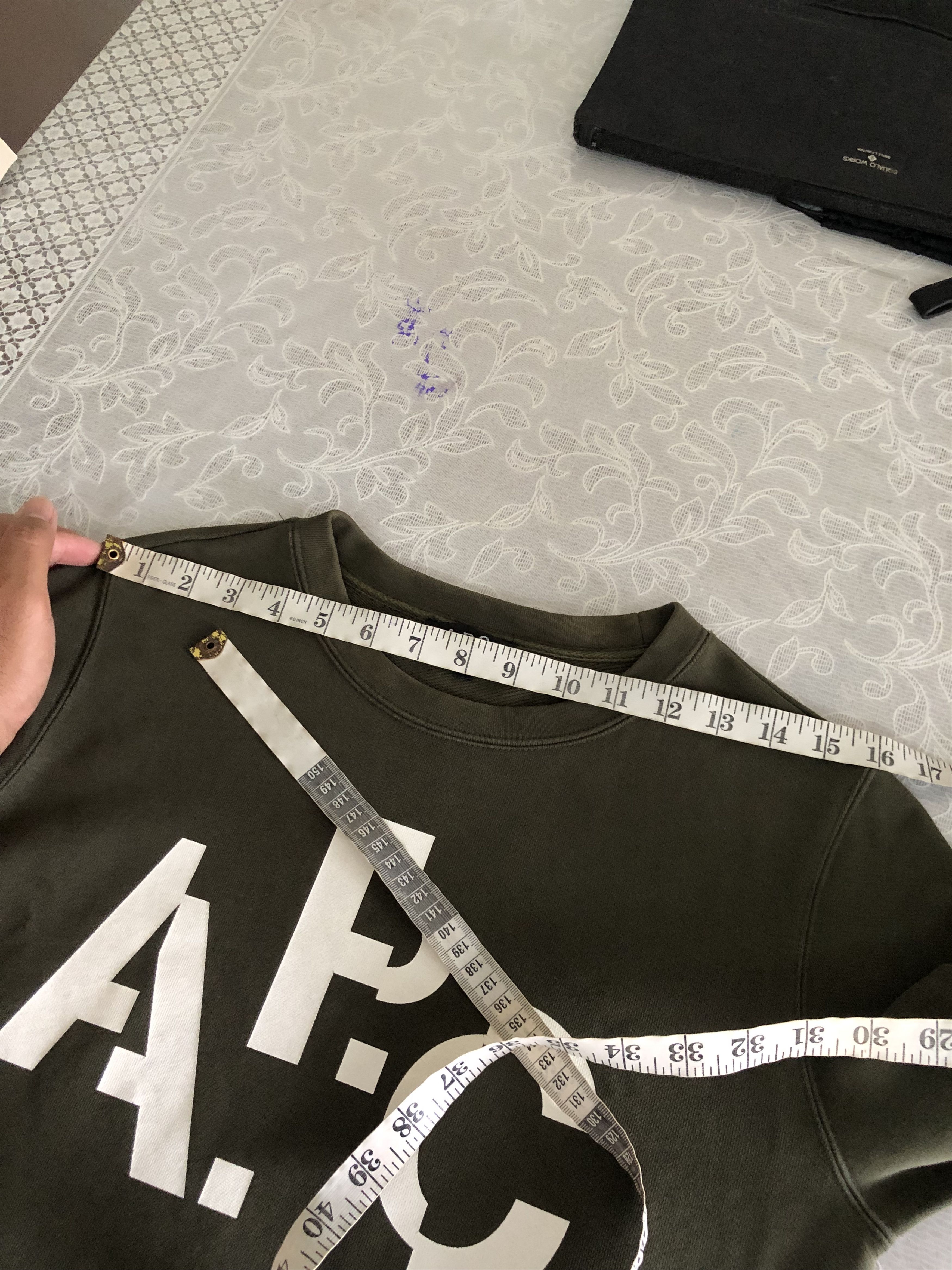 A.P.C. A.P.C. Big Logo Green Army Sweatshirt Size S / US 4 / IT 40 - 17 Thumbnail
