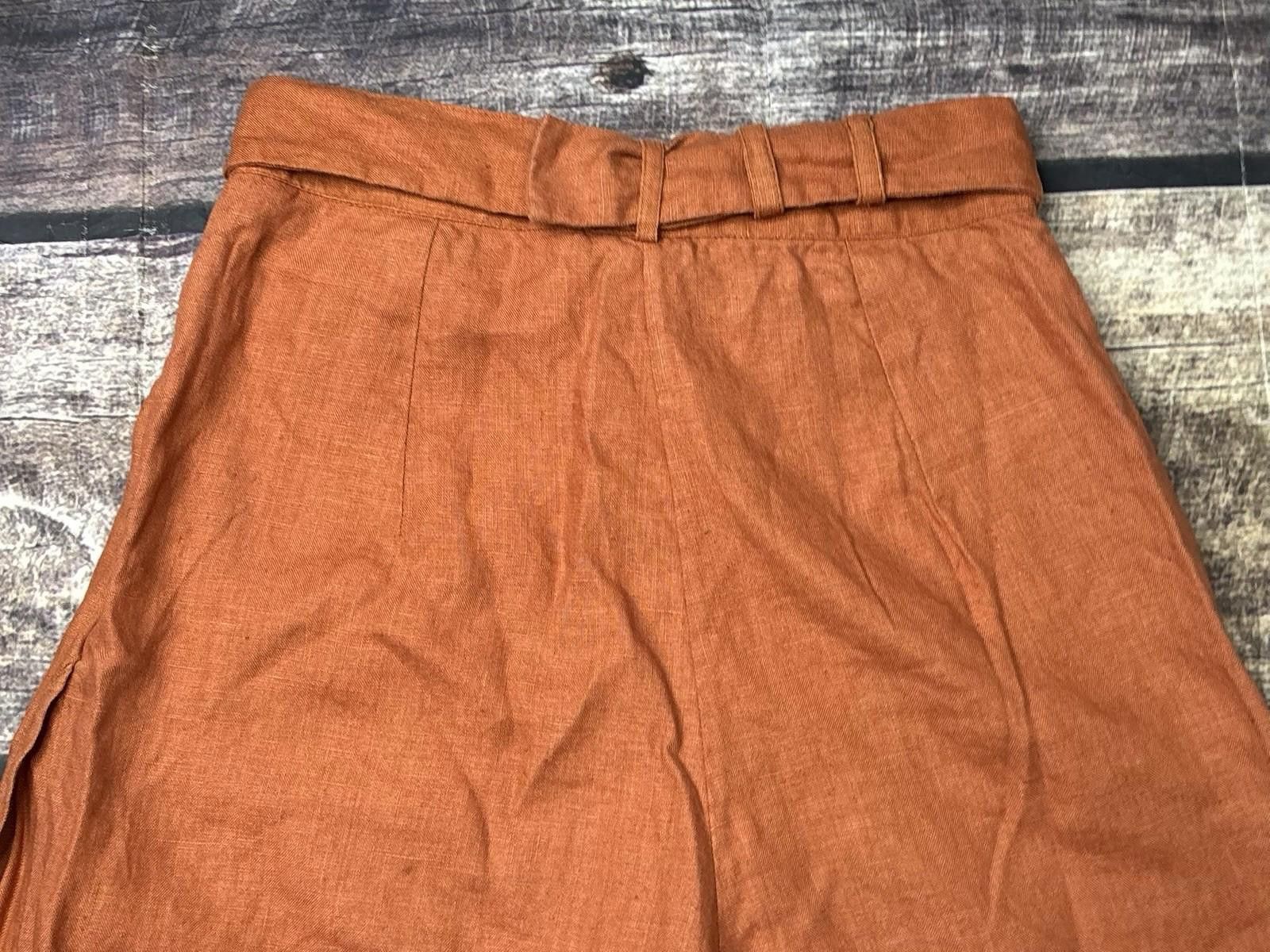 Other Evarae Pants Women Size 6 26x27 Linen Wide Leg Long Paperbag Size 28" / US 6 / IT 42 - 7 Thumbnail