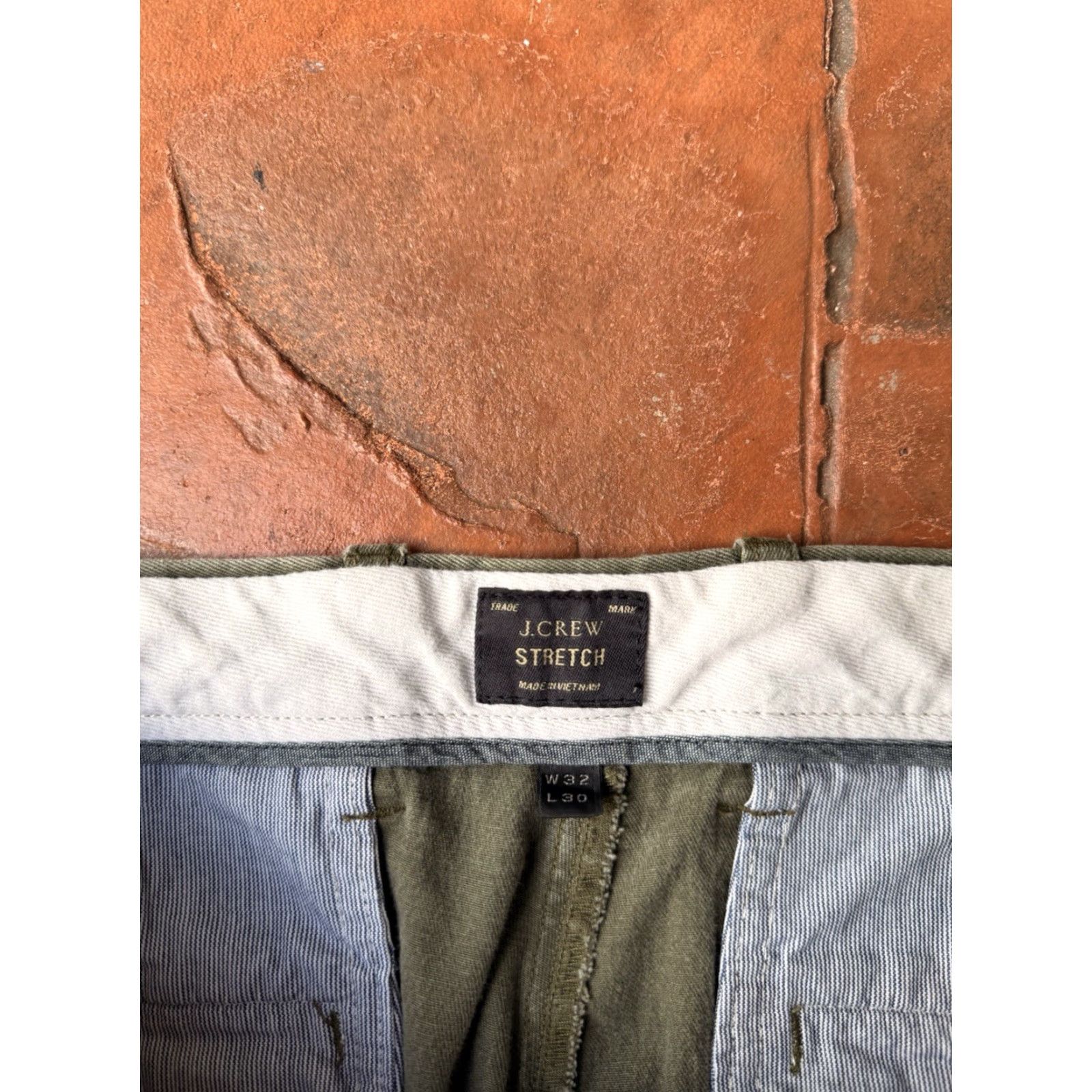 J.Crew J.CREW 484 Slim Straight Stretch Chino Pants Mens 32x30 Olive Green Navy? Green Size US 32 / EU 48 - 2 Thumbnail