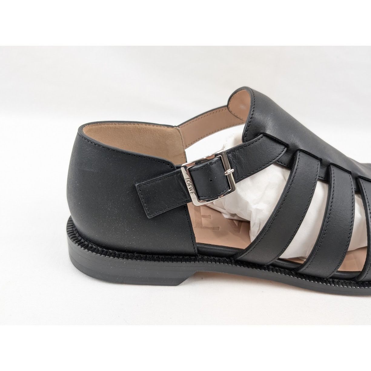 Loewe o1rshd1 Campo Leather Sandals in Black Size US 10 / EU 43 - 4 Thumbnail