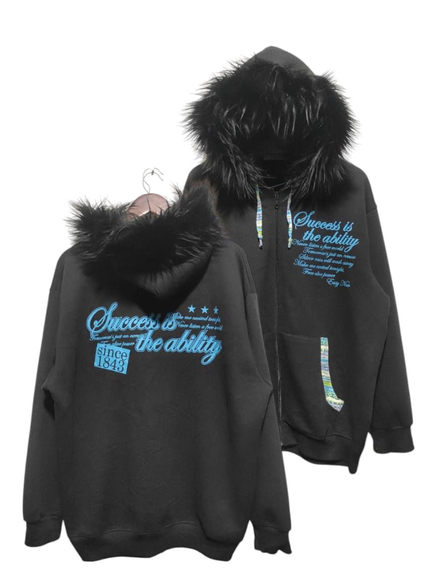 Hysteric Glamour P.E.C Poem Zipper Fur Hoodie Lgb IfSixWasNine style Size US L / EU 52-54 / 3 - 2 Thumbnail