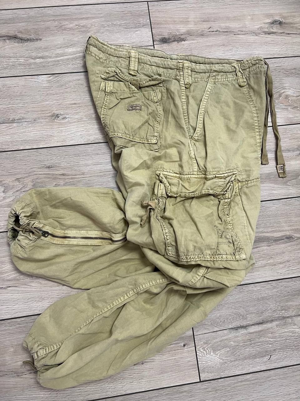 image of Abercrombie Fitch Paratrooper Cargo Pants A6509 Military XL in Yellow, Men's (Size 36)