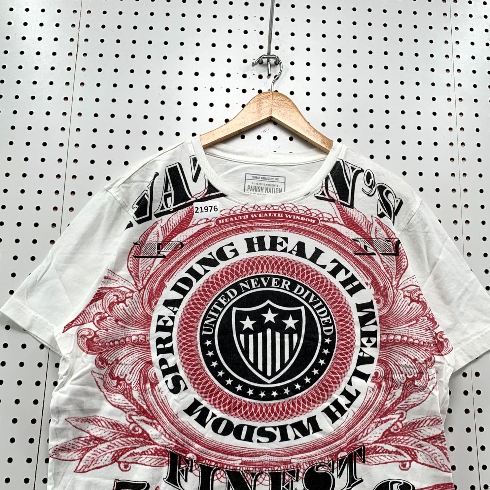 Gloverall Parish Nation Shirt Mens XL White Nations AOP Red All Over Print MONEY Graphic Men 5x28 Size US XL / EU 56 / 4 - 6 Thumbnail