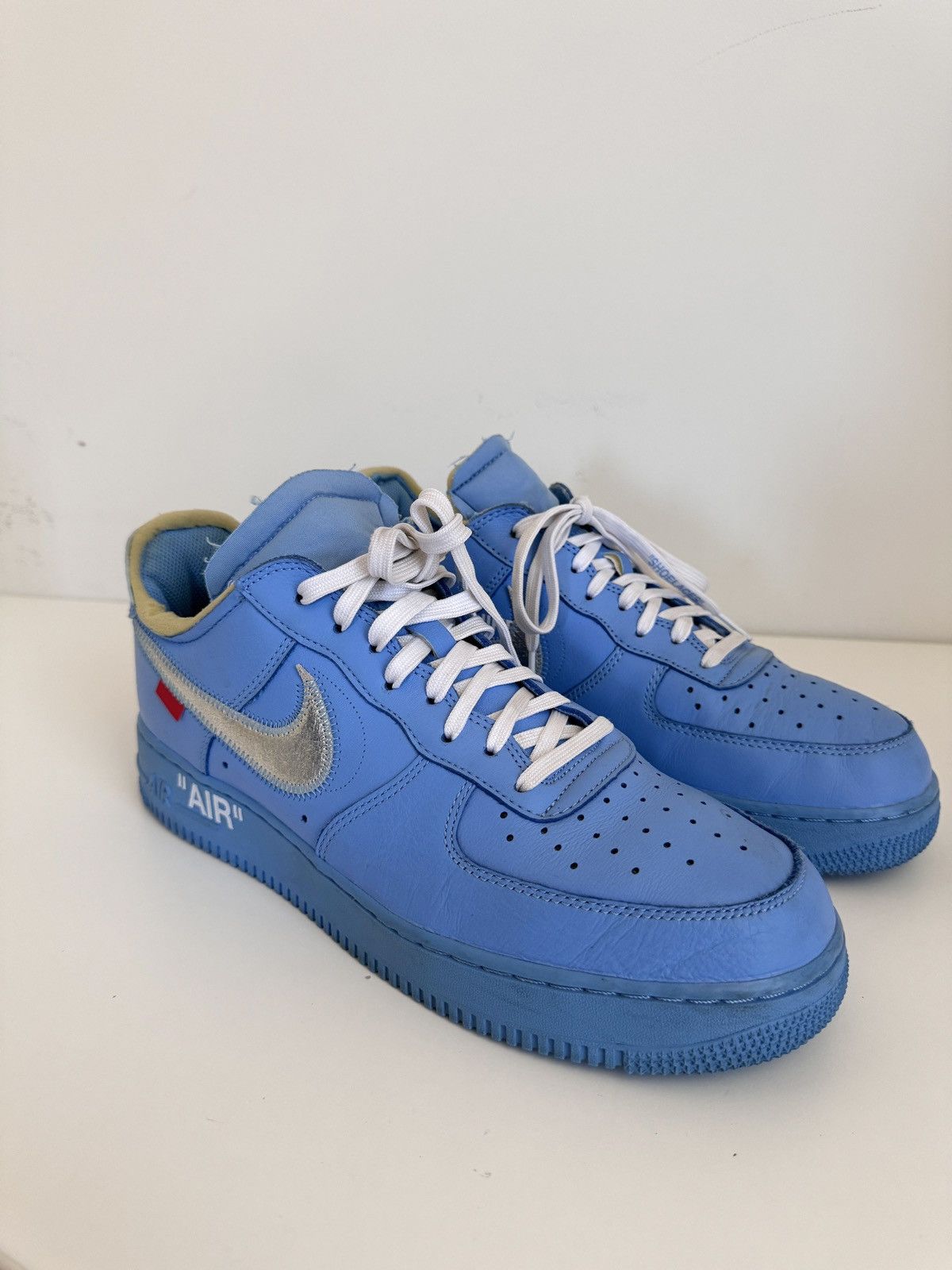 Nike × Off-White × Virgil Abloh Nike Air Force 1 Off White MCA University Blue Size US 11 / EU 44 - 4 Thumbnail