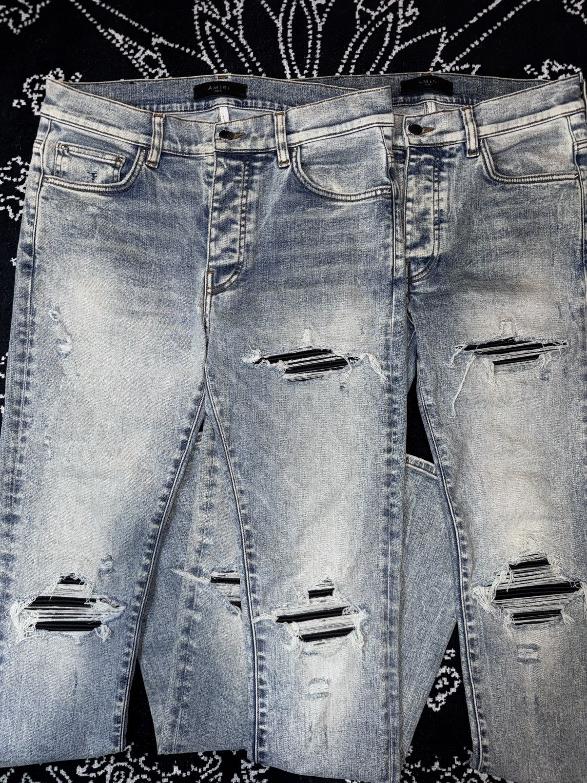 Amiri AMIRI MX1 BLUE DISTRESSED JEANS Size US 31 - 3 Thumbnail