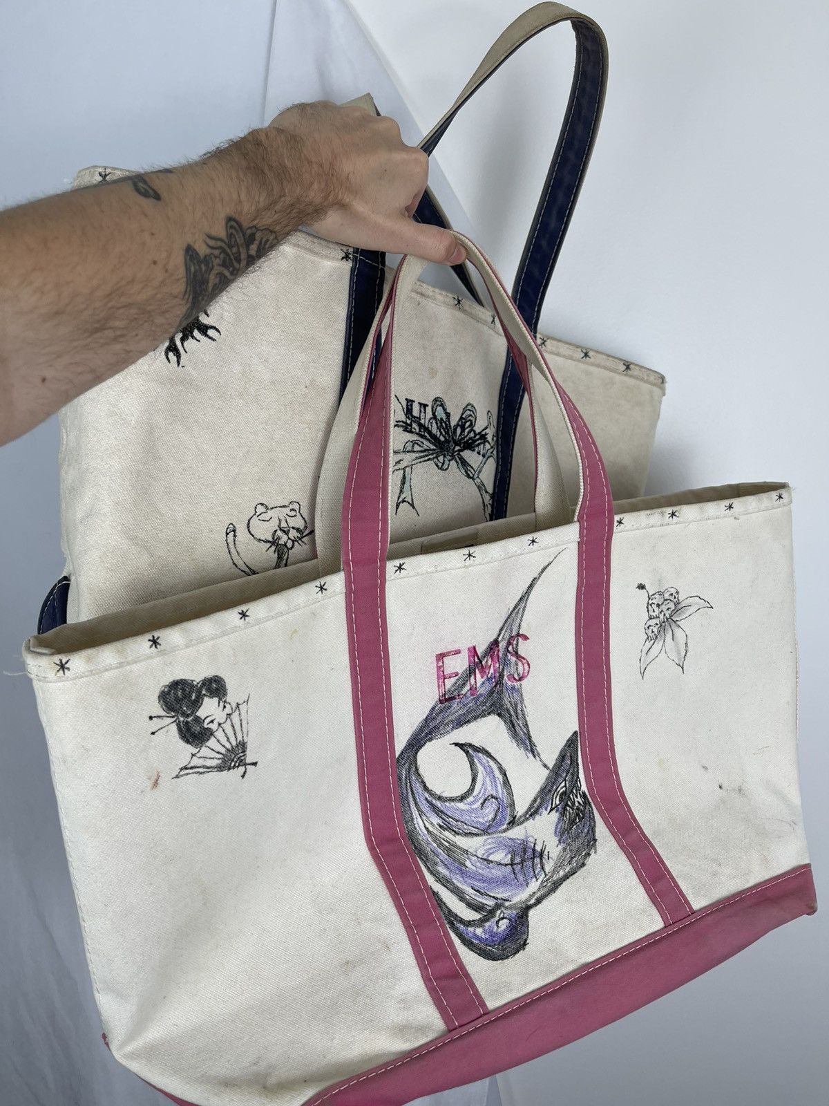 L.L. Bean Vintage Ll bean hand drawn tattoo boat and Tote Bag Size ONE SIZE - 2 Thumbnail