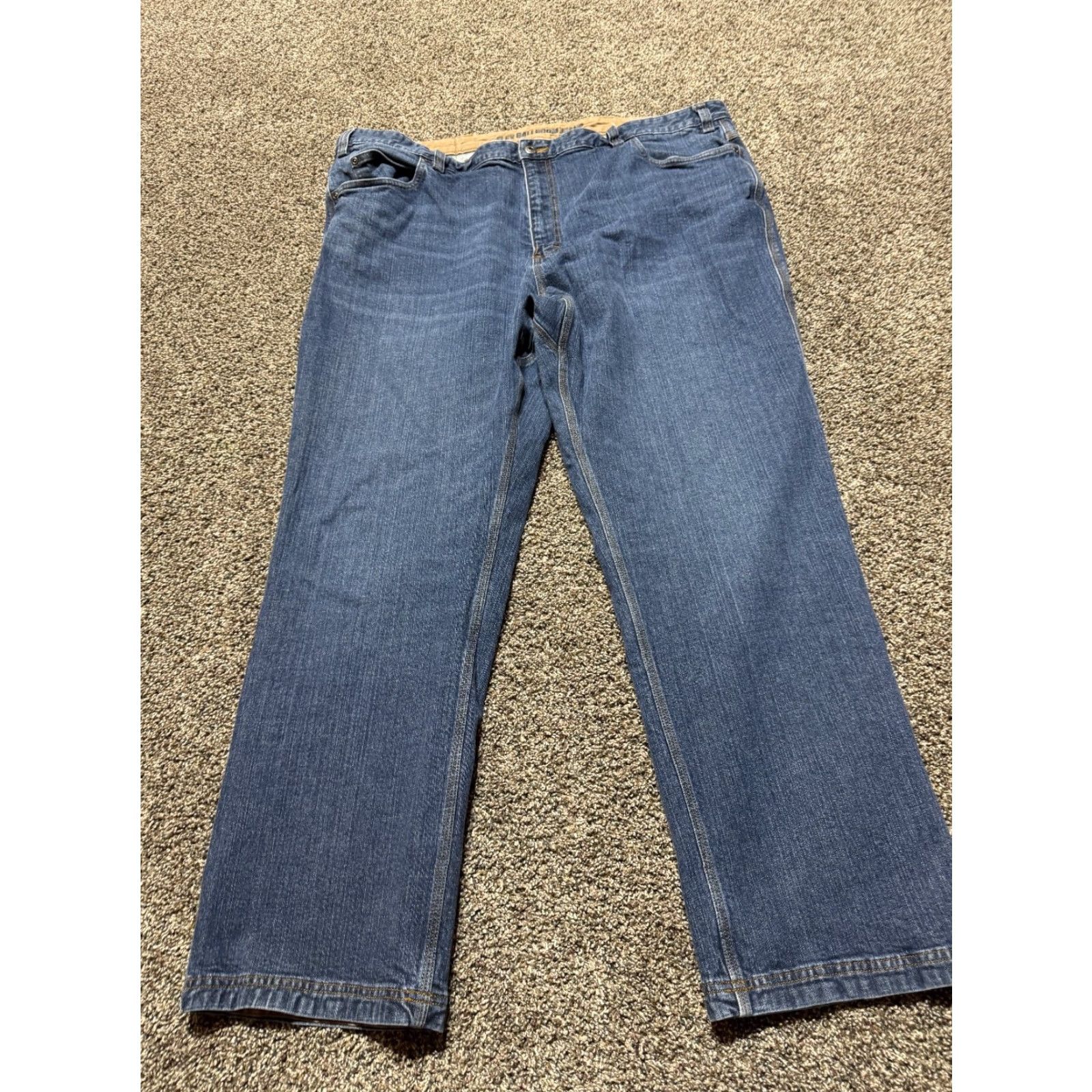 Denime Duluth Flex Ballroom Jeans Men 46 Blue Denim 46 X32 Relaxed Straight 5-Pocket Design Regular Inseam 32 Denim Cotton Jeans Mens Size US 30 / EU 46 - 2 Thumbnail