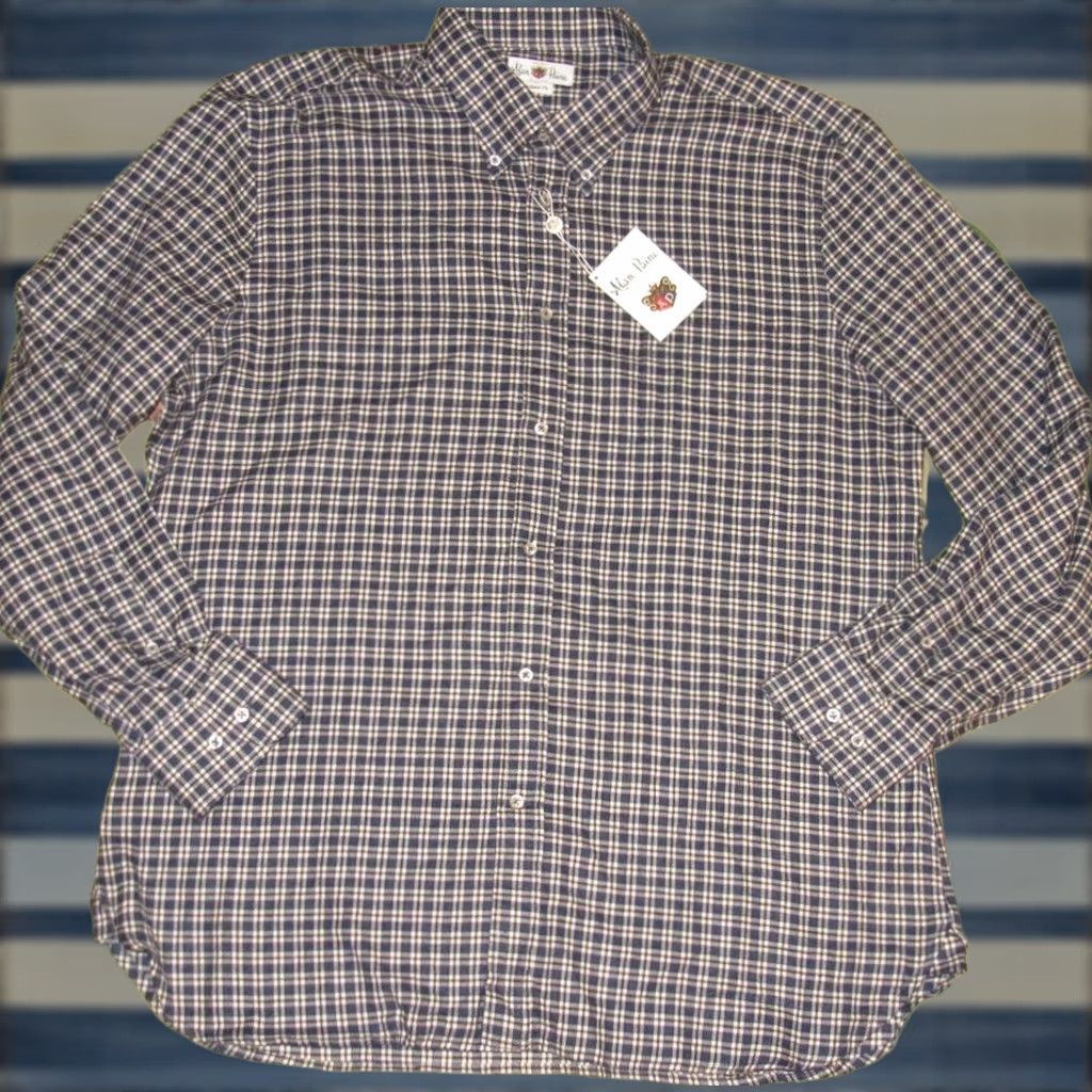 Vintage VINTAGE ALAN PAINE Heybridge Brushed Cotton Blue Plaid Long Sleeve Shirt XXL NWT Size US XXL / EU 58 / 5 - 1 Thumbnail