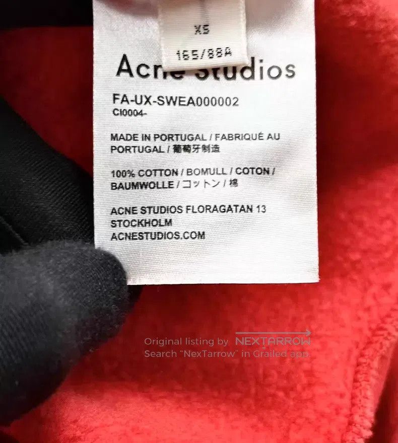 Acne Studios Acne Studios Embroidered Smile Logo Lettering Logo Sweatsh Size US XS / EU 42 / 0 - 4 Thumbnail