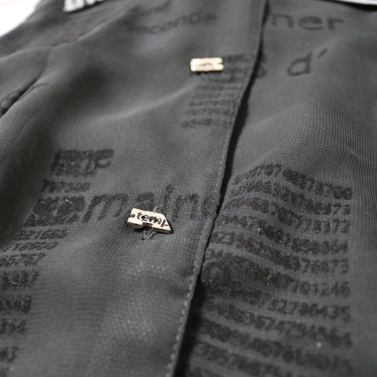 Jean Paul Gaultier NWT Biche De Bere Flocked Text Mesh Paneled Button Shirt Size M / US 6-8 / IT 42-44 - 7 Thumbnail