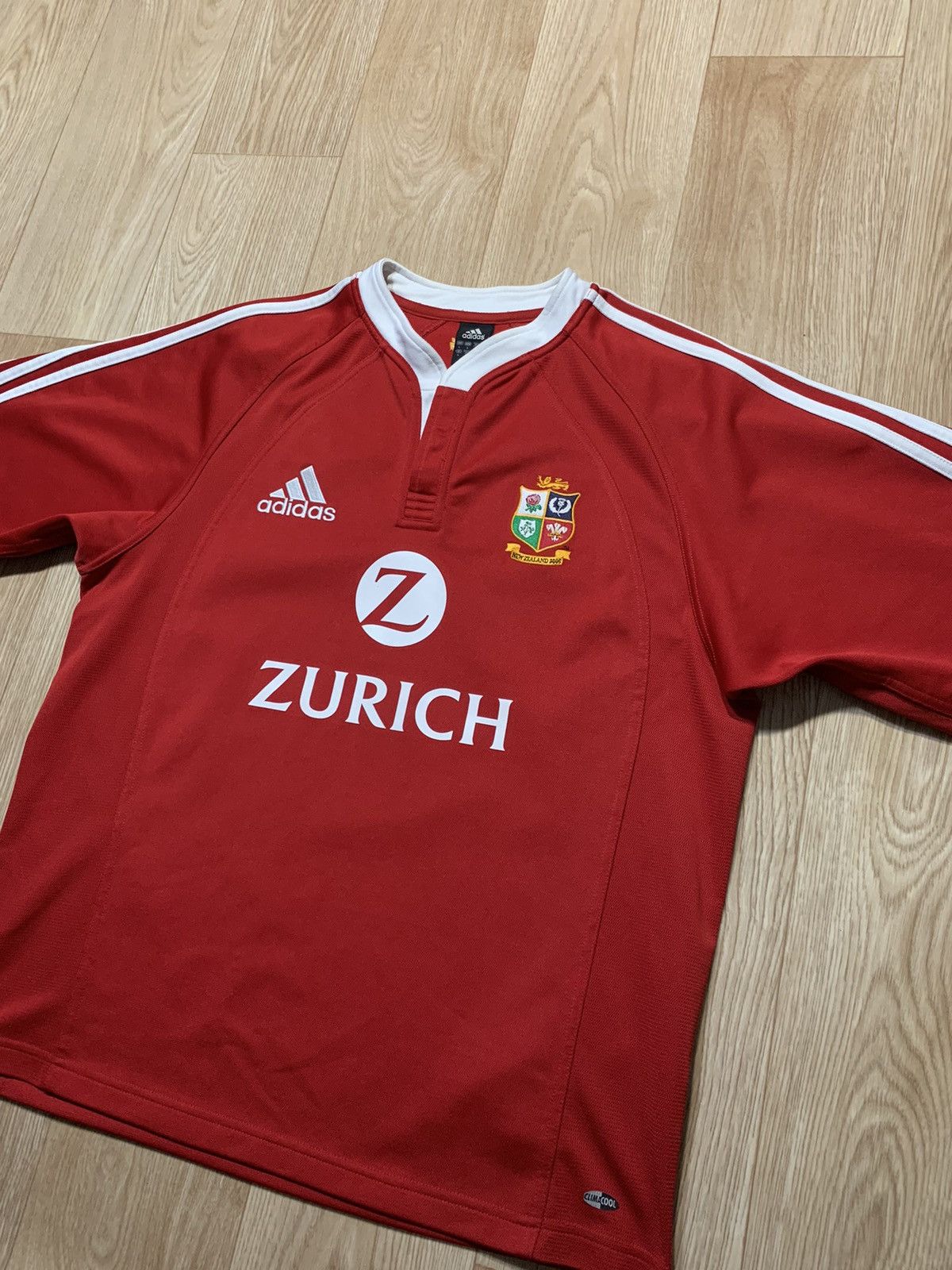 Adidas 2005 Adidas NEW Zealand Tour ZURICH Rugby Union Jersey Size US L / EU 52-54 / 3 - 2 Thumbnail