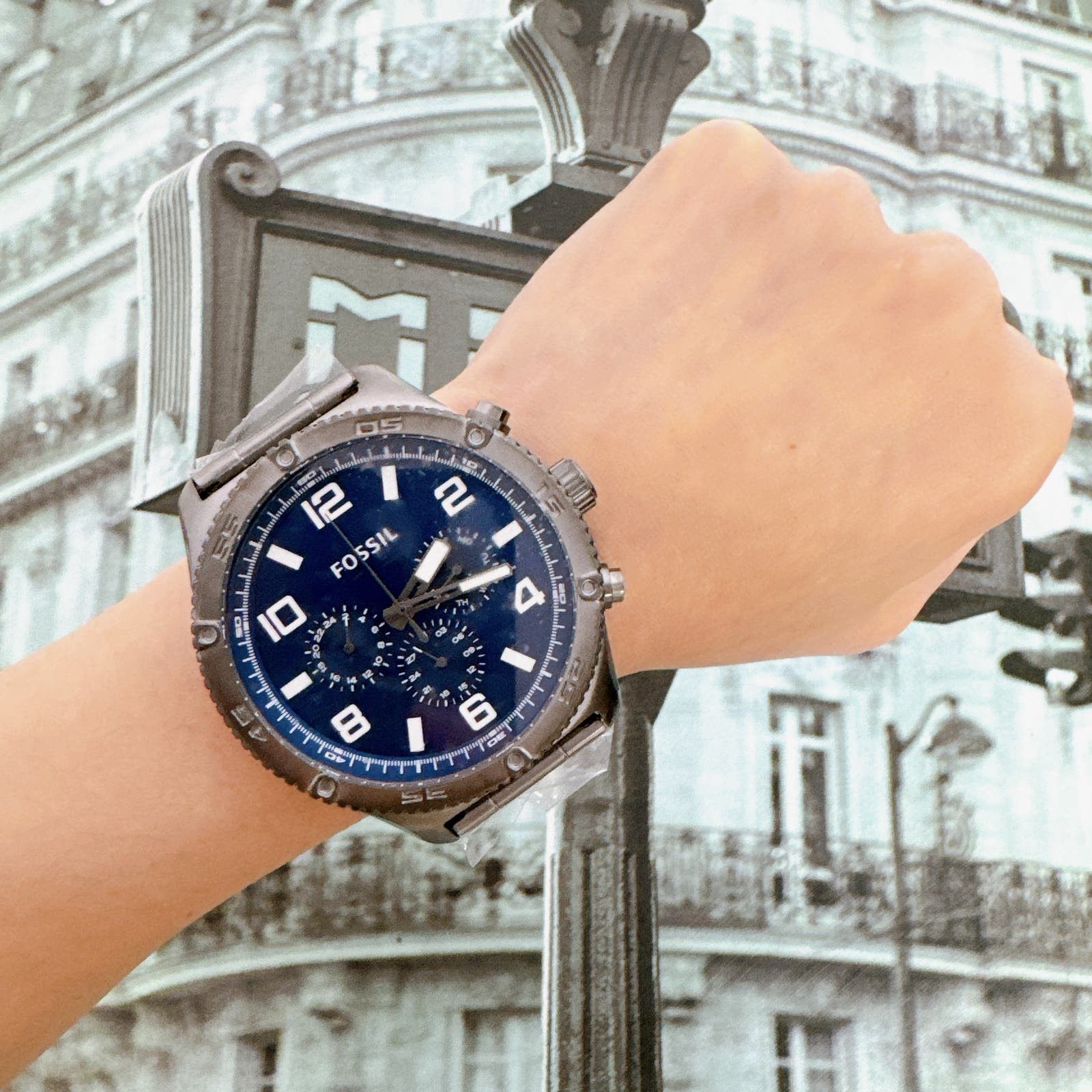 Fossil Bannon Multifunction Blue Dial Blue Silicone Strap