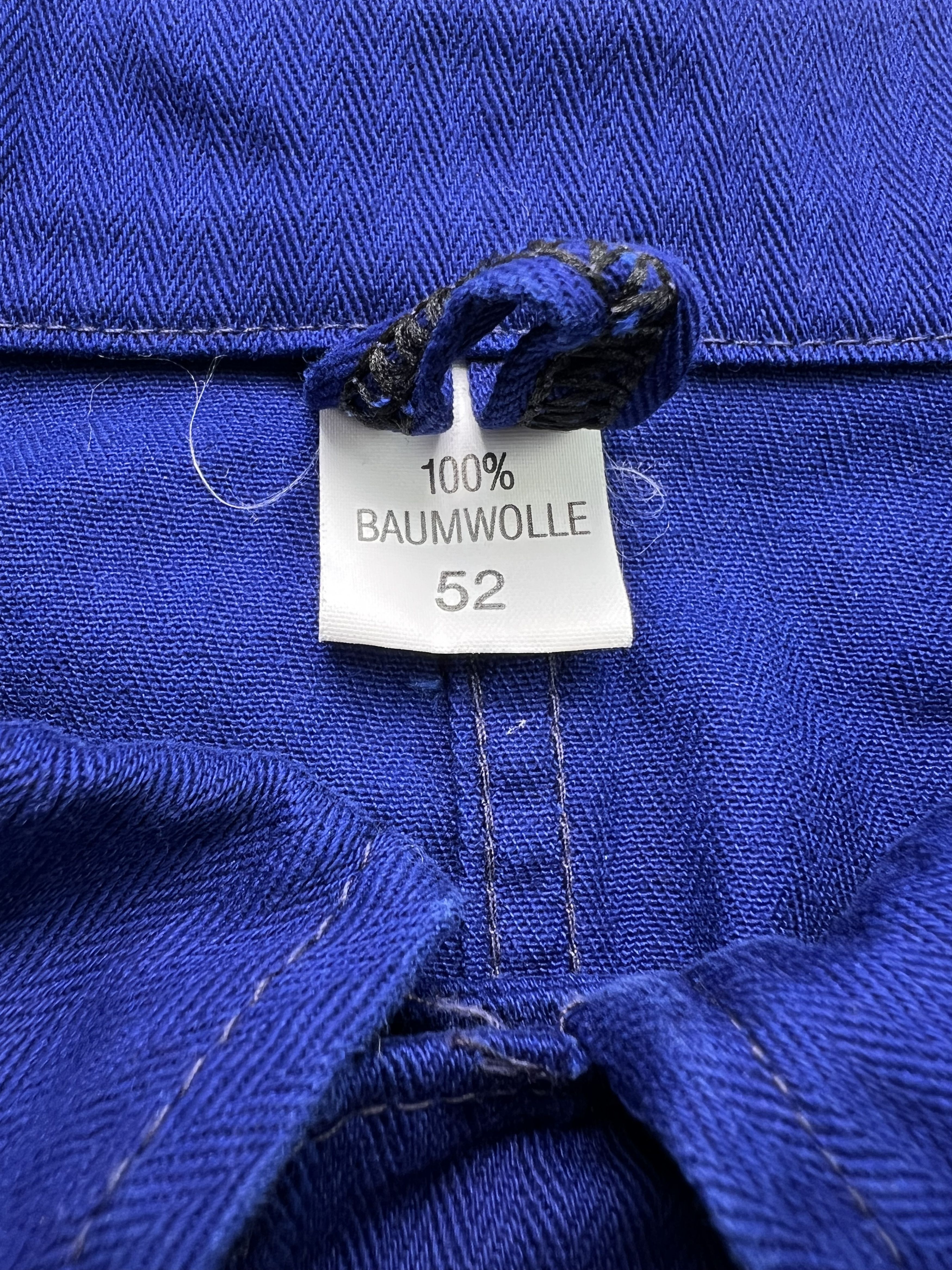 Vintage French Work Short Jacket Vintage Hbt Bleu De Travail Size US M / EU 48-50 / 2 - 3 Thumbnail