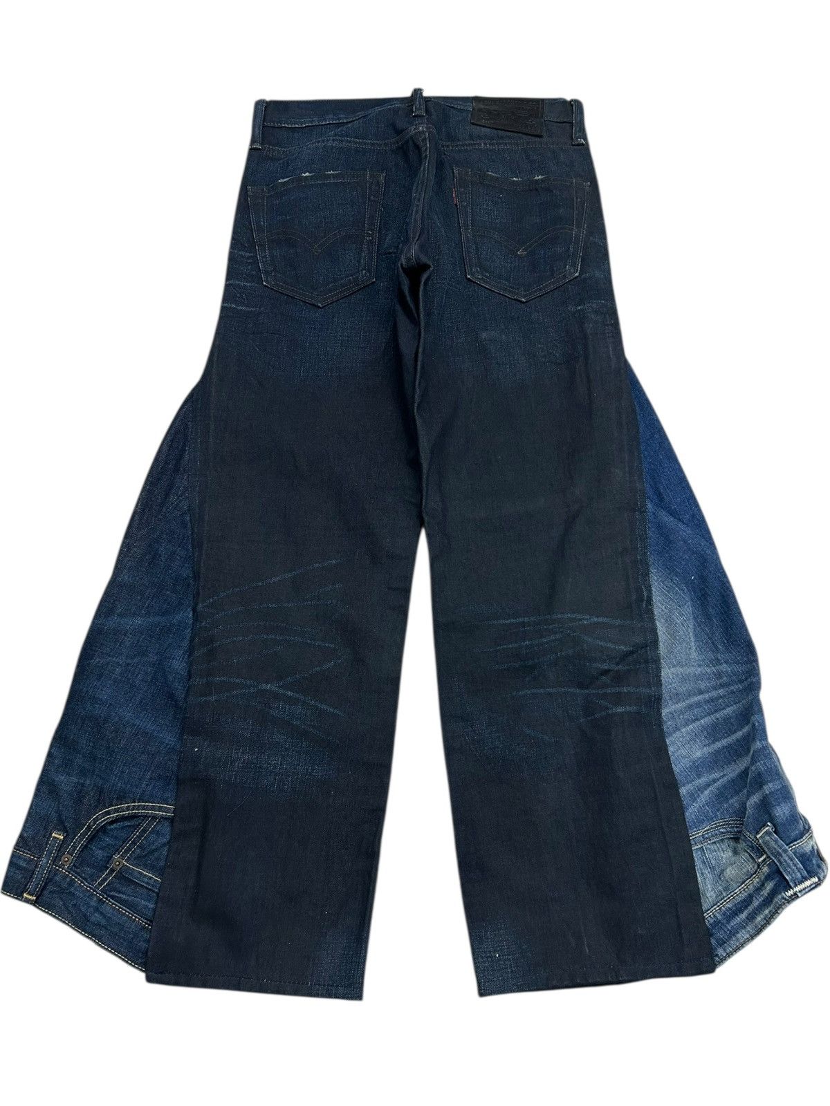 Levi's Y2k Levis Rework Upcycled Wide Leg Jeans Size US 29 - 2 Thumbnail