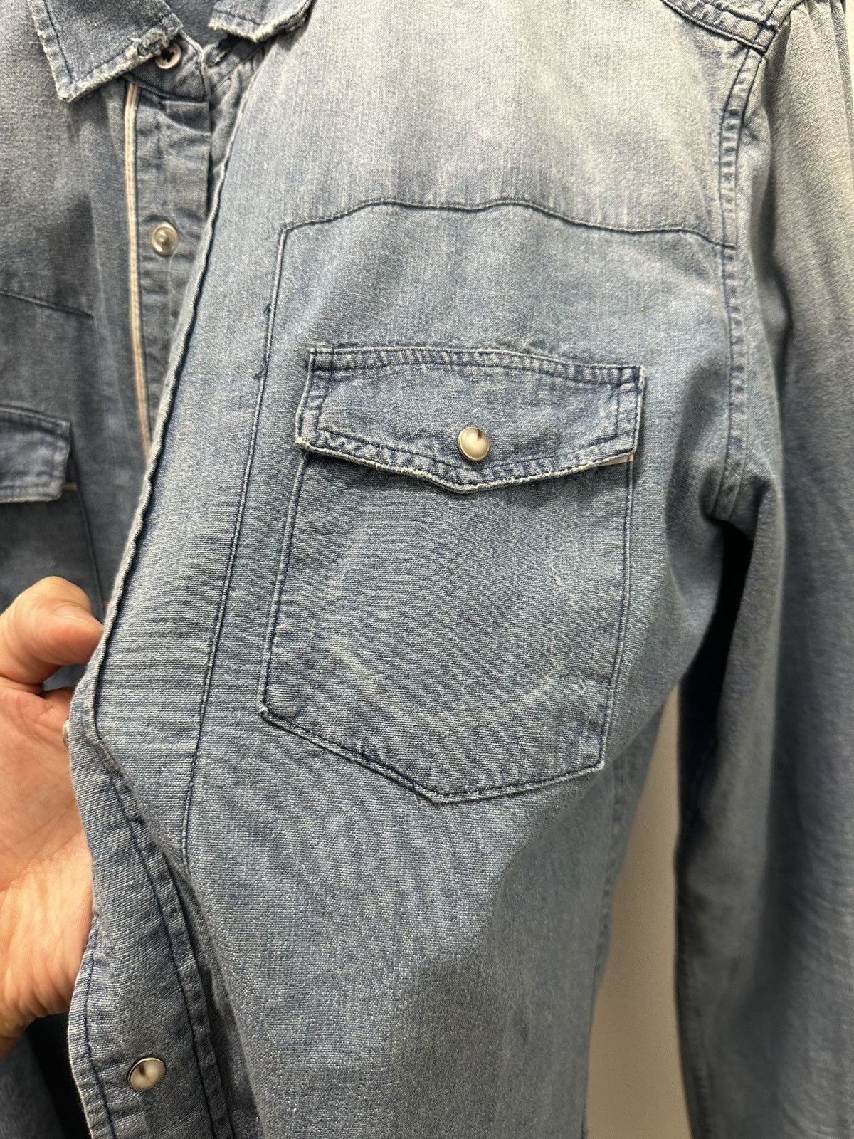 Balmain BALMAIN 2011 Denim Shirt Circle Size M DECARNIN Size US M / EU 48-50 / 2 - 3 Thumbnail
