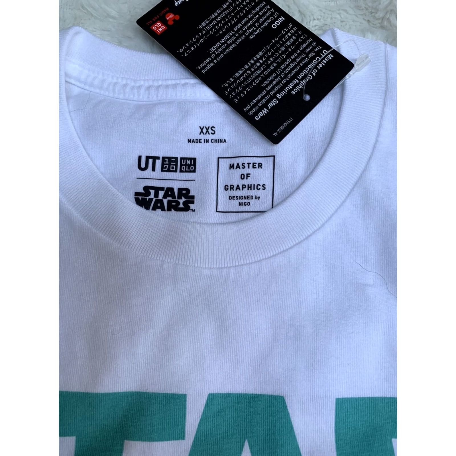 Uniqlo VINTAGE Uniqlo Star Wars Nigo Graphic T-Shirt Short Sleeve White Mens XXS NWT Size US XXS / EU 40 - 2 Thumbnail