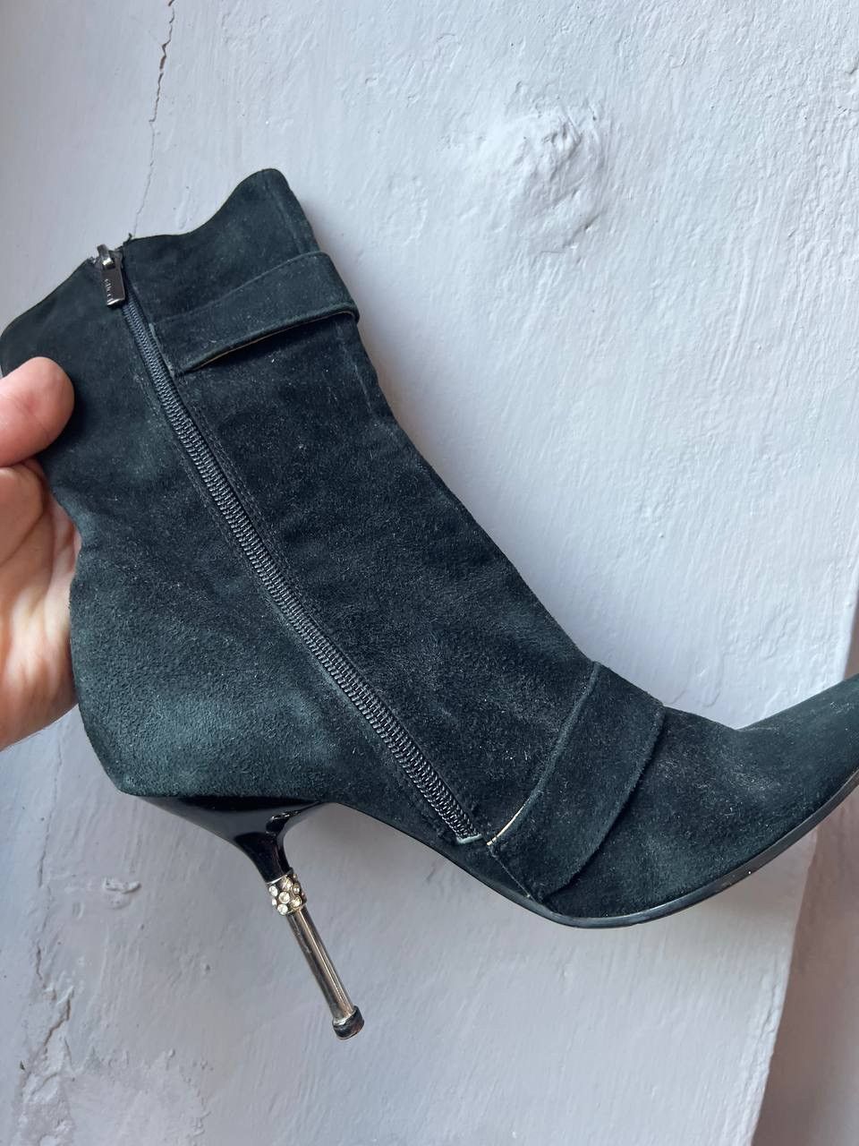 Gucci 1960/70 GUCCI MADE IN ITALY BLACK SUEDE BOOTS HEELS SIZE 38 Size US 8 / IT 38 - 24 Thumbnail