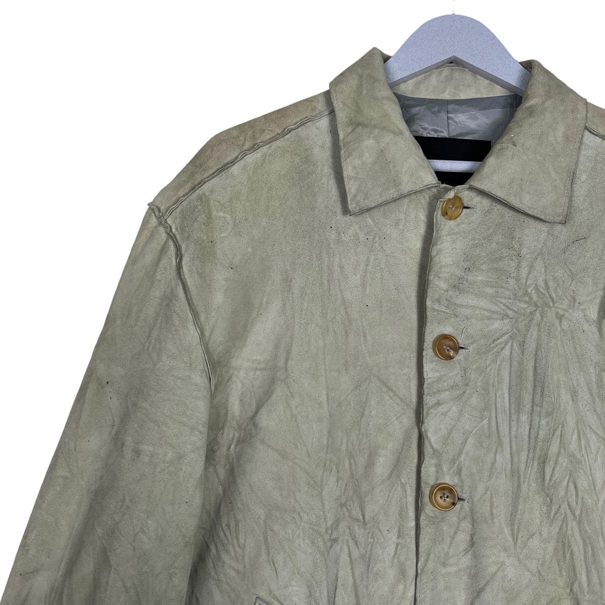 Nicole Farhi 🔥 NICOLE FARHI BUTTON LEATHER JACKET SIZE L ON TAG Size US L / EU 52-54 / 3 - 6 Thumbnail