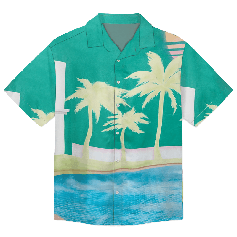 Designer × Vintage Graphic-Print Satin Shirt | Luxe Texture Meets Bold Visuals Size S / US 4 / IT 40 - 1 Thumbnail