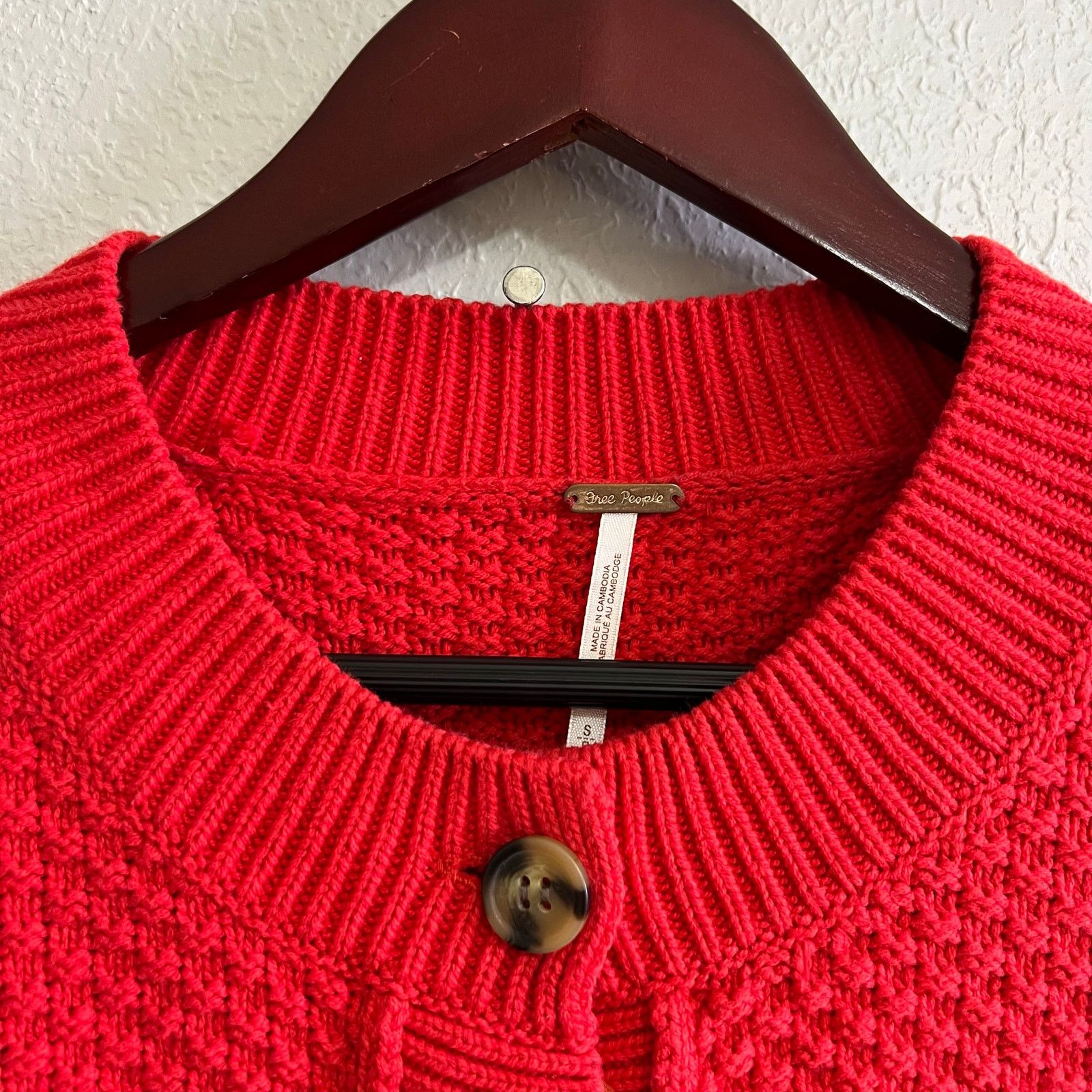 Free People Free People Textured Knit Cropped Cardigan Sweater Women's S Size S / US 4 / IT 40 - 3 Thumbnail