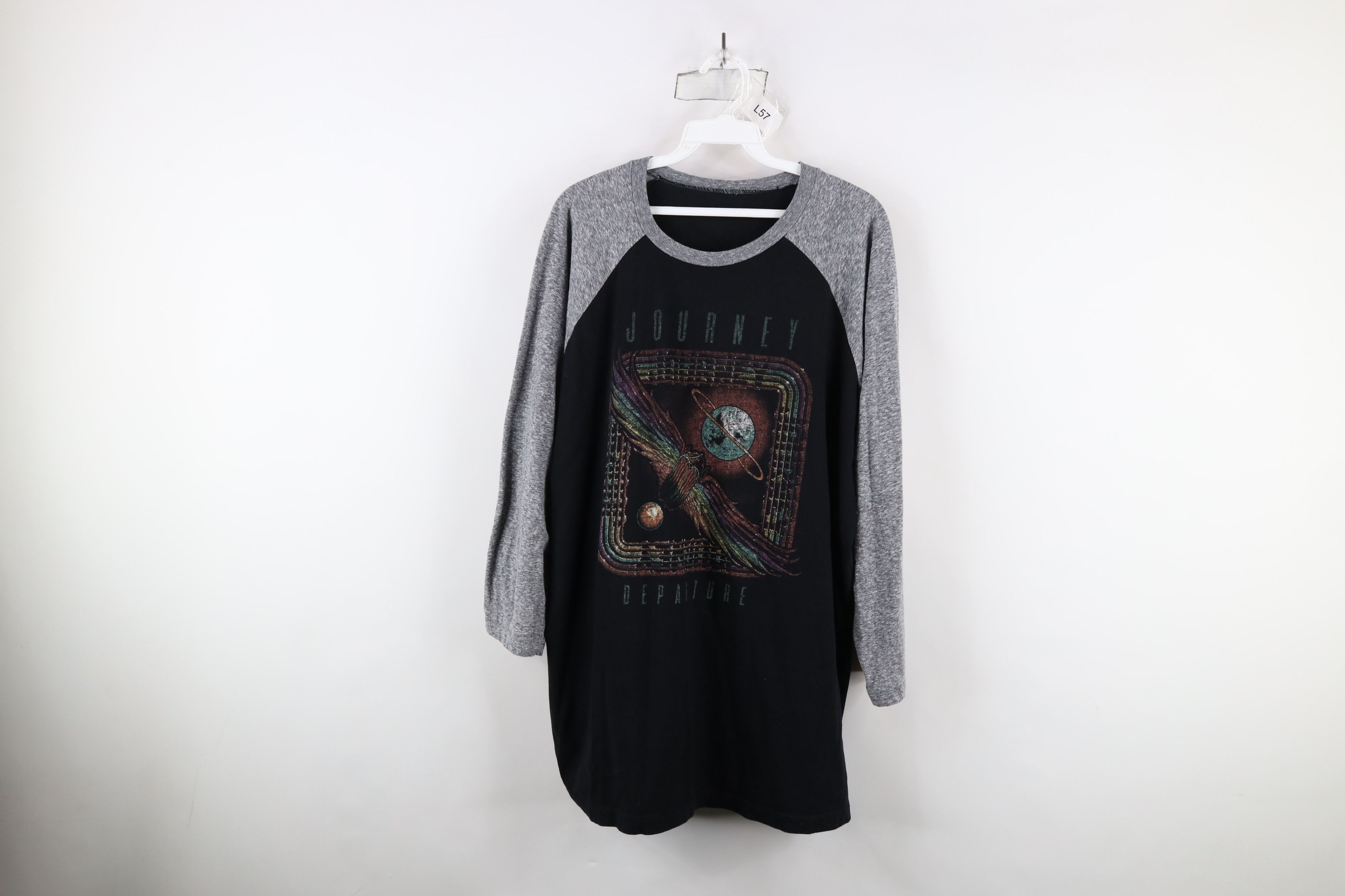 Vintage Vintage 90s Departure Tour Journey Band Raglan T-Shirt Black Size US XL / EU 56 / 4 - 1 Thumbnail
