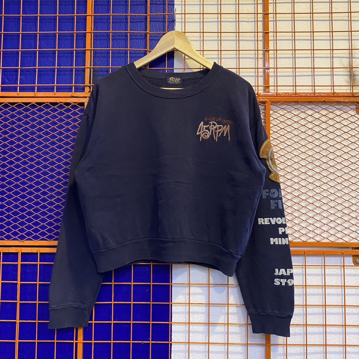 45rpm Vintage 45rpm Sweatshirt Crewneck Croptop Japanese Brand Size US S / EU 44-46 / 1 - 1 Thumbnail